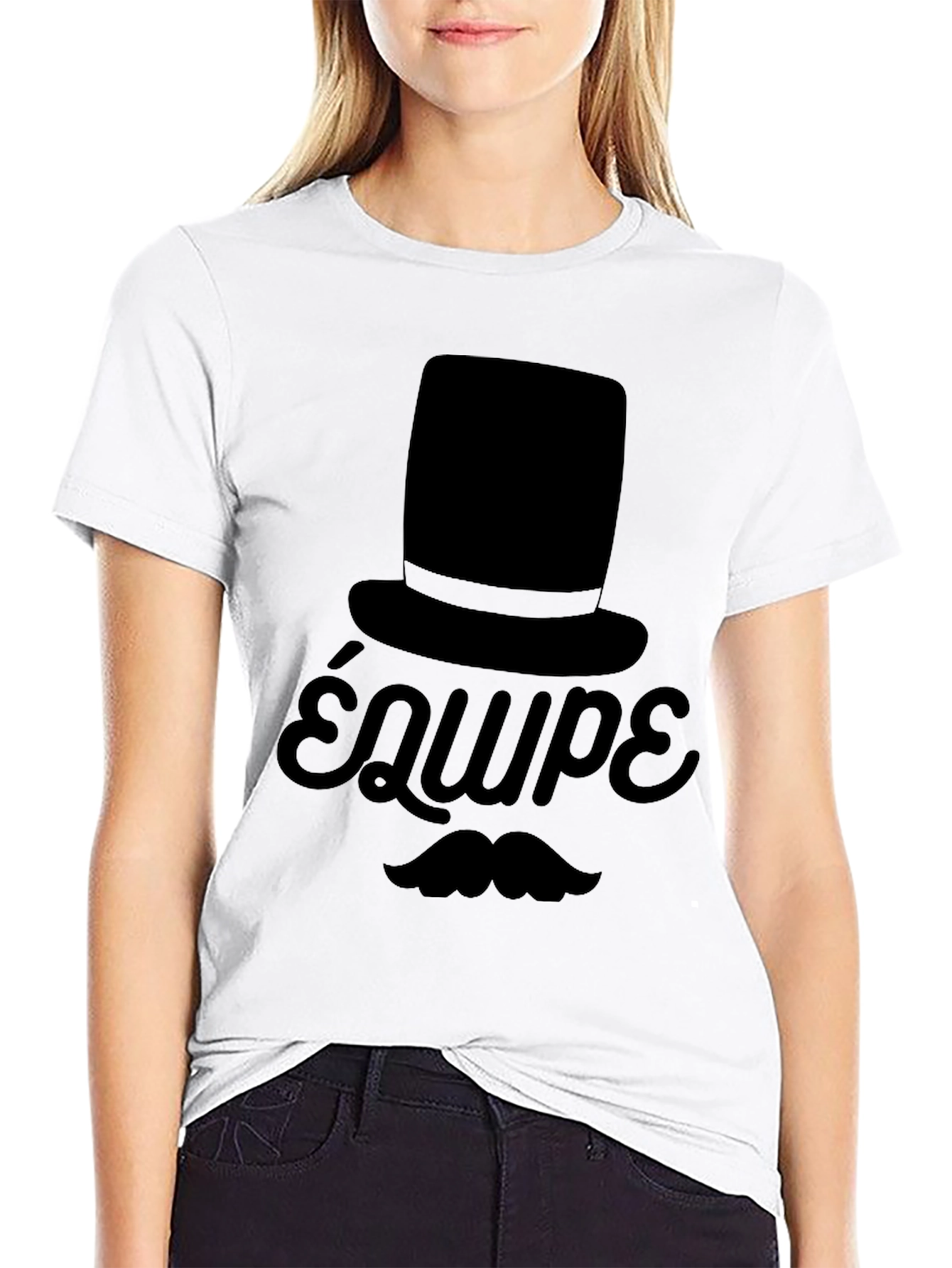 Top Hat & Moustache T-Shirt - Équipe