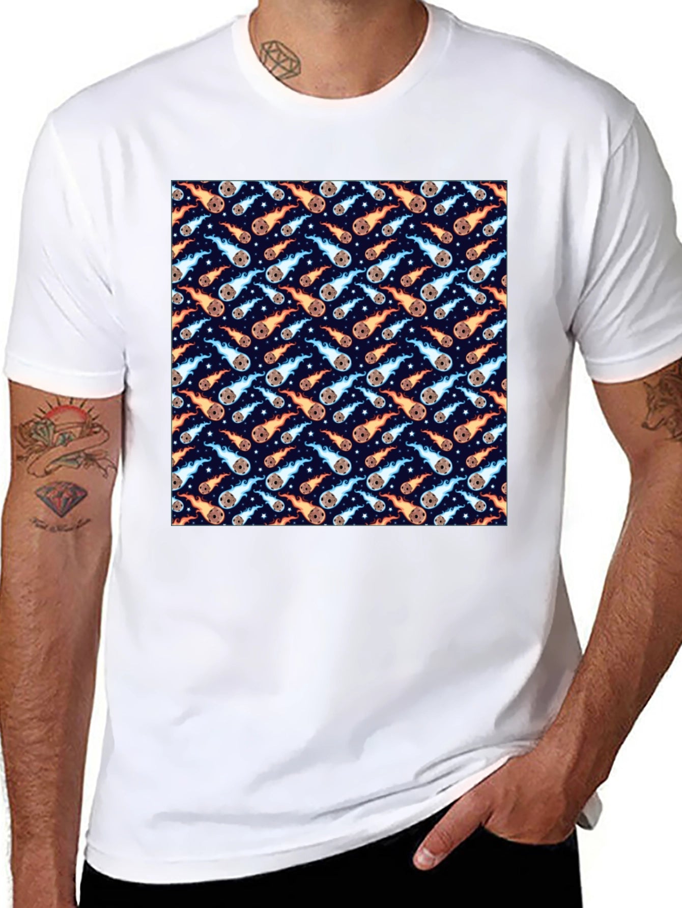Meteor Shower Print T-Shirt