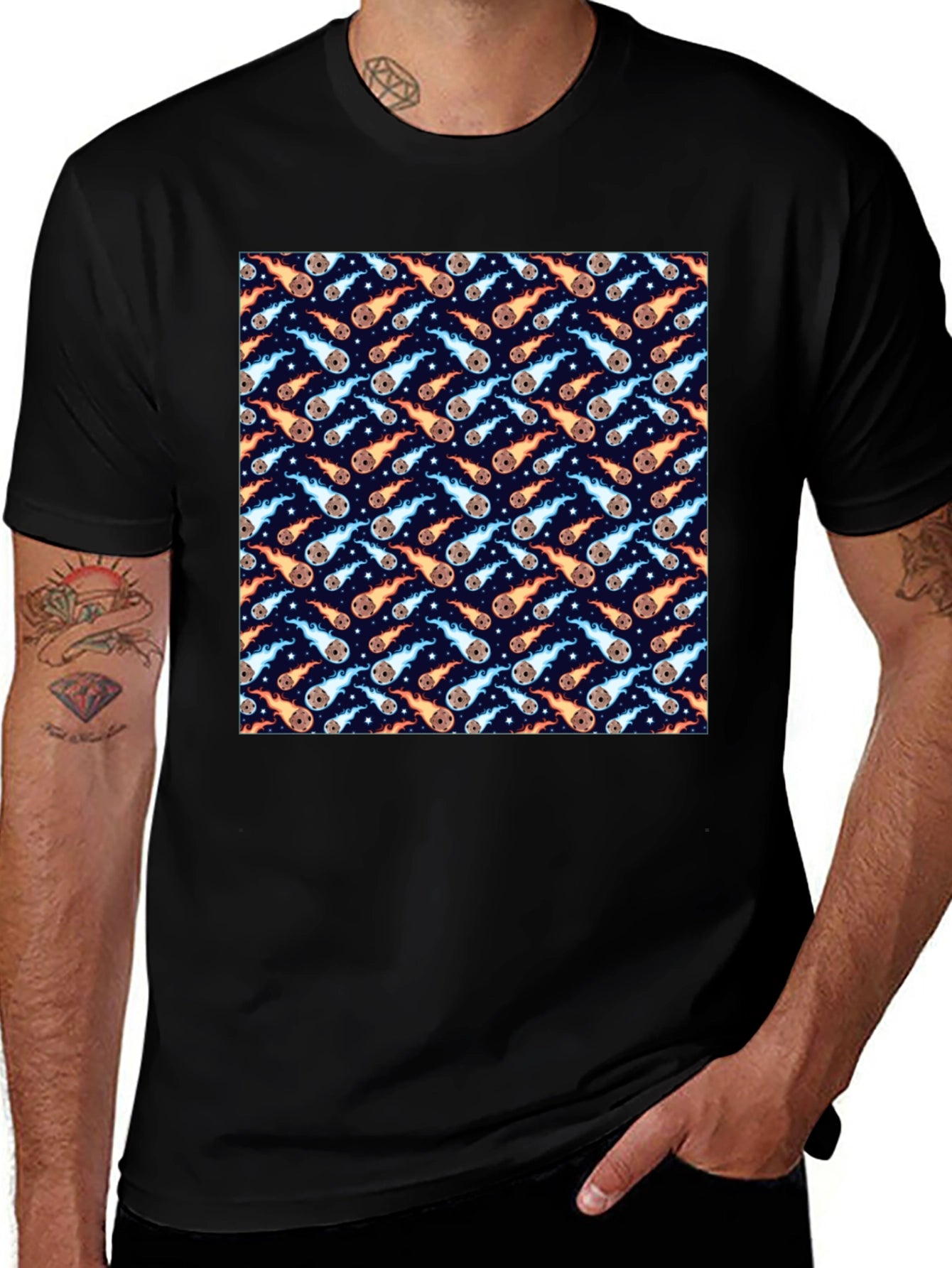 Meteor Shower Print T-Shirt
