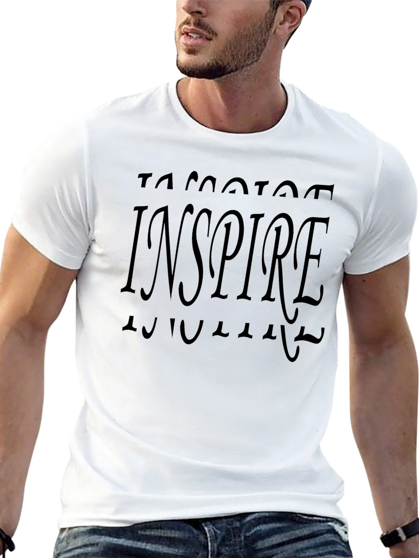Inspire Graphic Print Crew Neck T-Shirt
