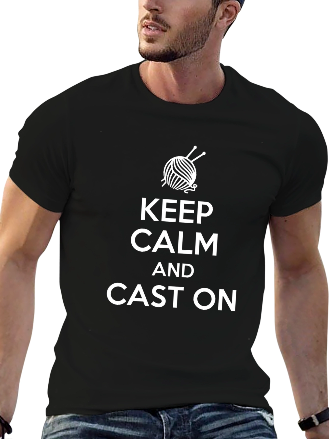 Keep Calm and Cast On - Knitting T-Shirt