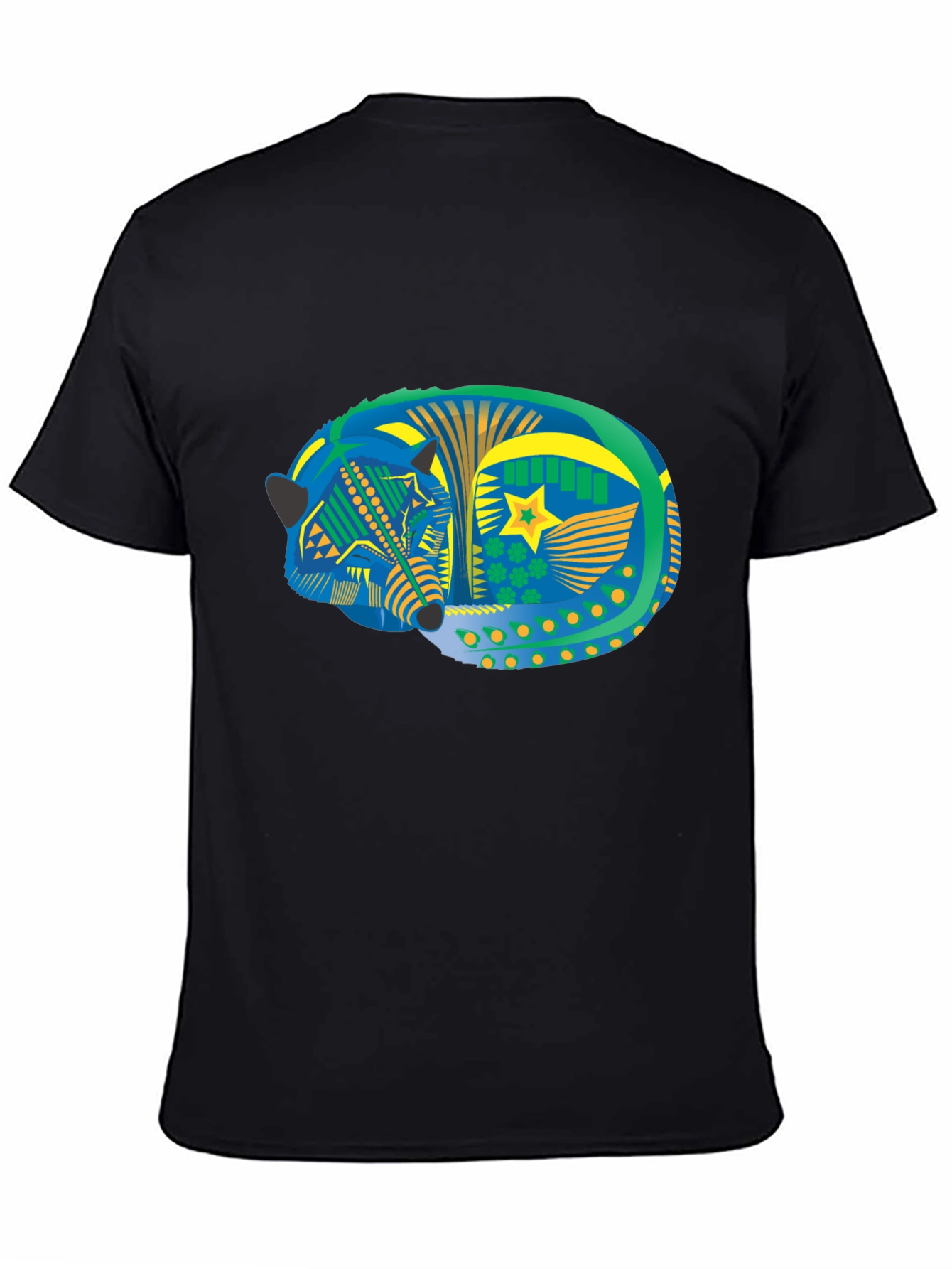 Aztec Fox Tee - Black Graphic T-Shirt
