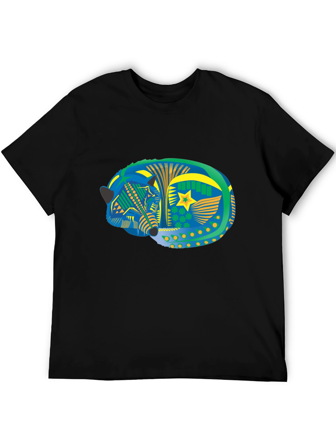 Aztec Fox Tee - Black Graphic T-Shirt