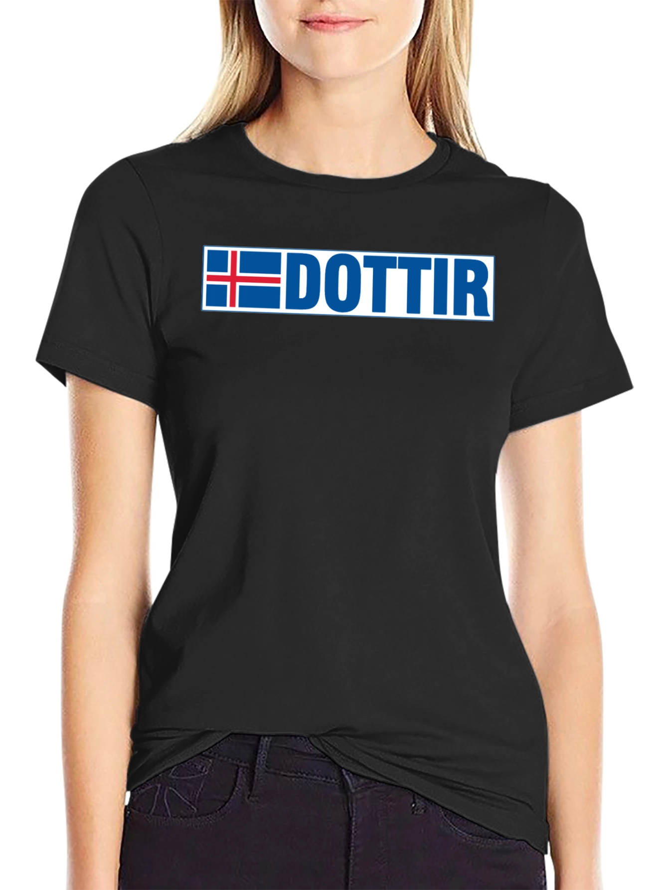Icelandic Dottir T-Shirt - Iceland Flag Design