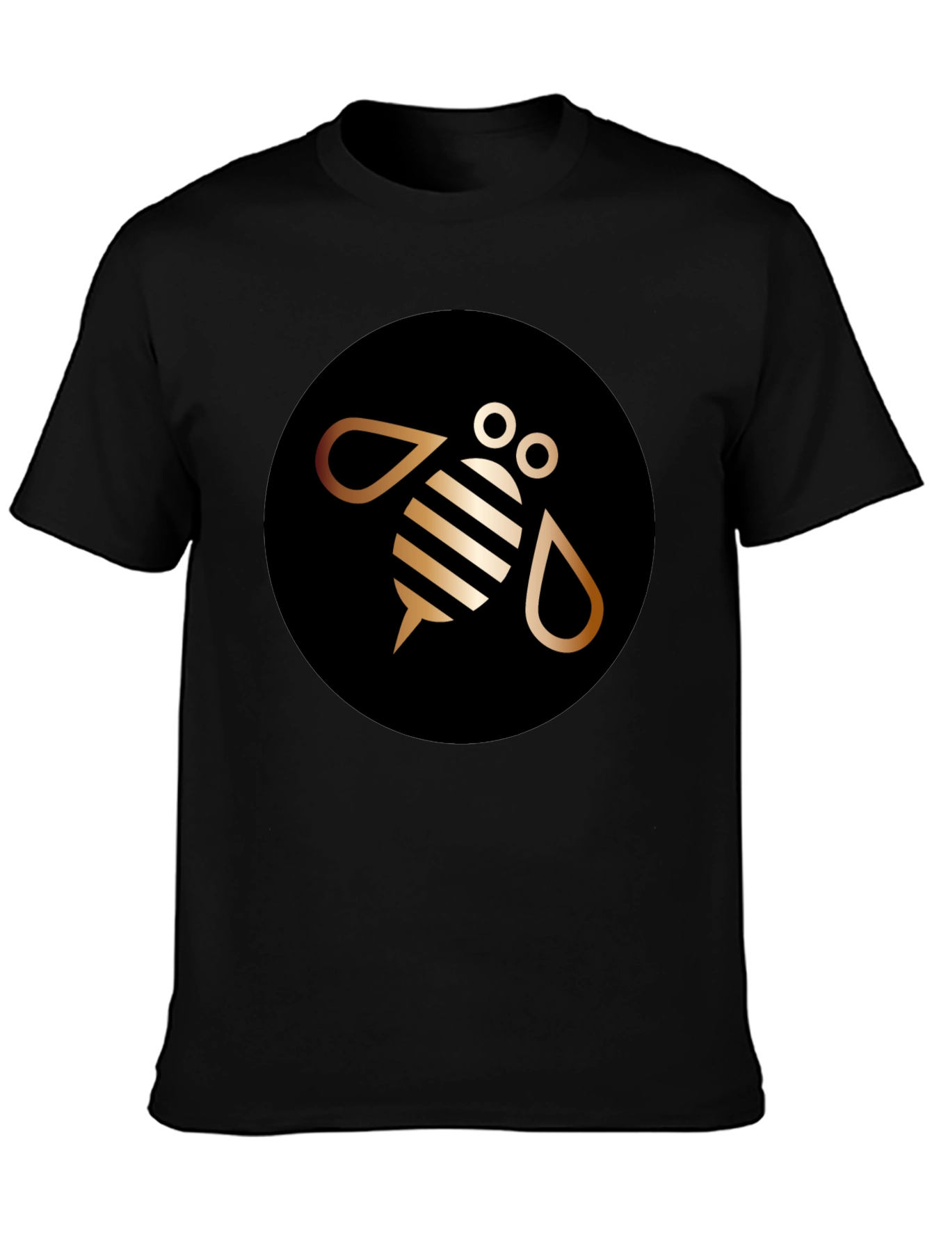 Modern Bee Graphic Tee - Black Cotton Blend
