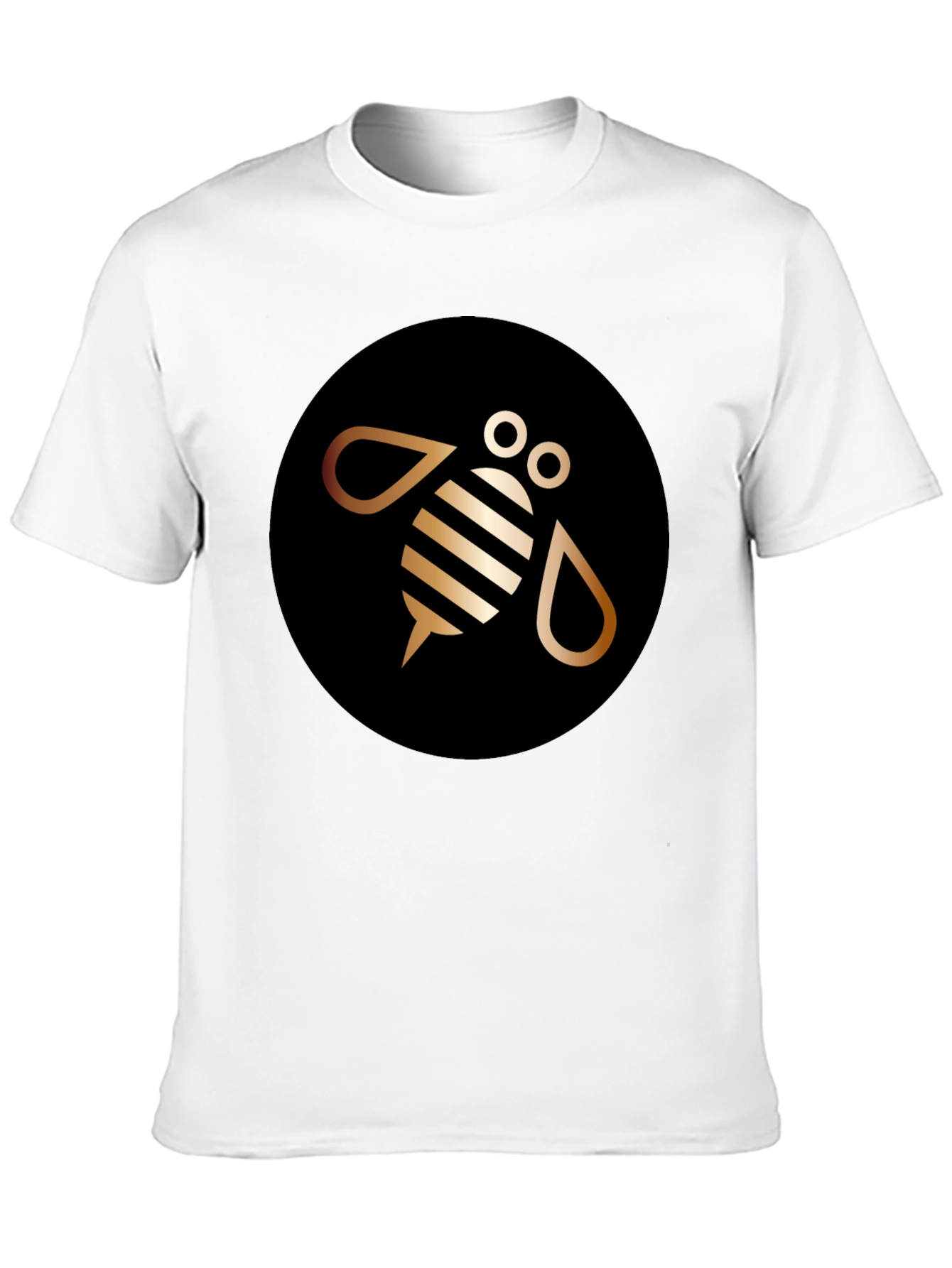 Modern Bee Graphic Tee - Black Cotton Blend