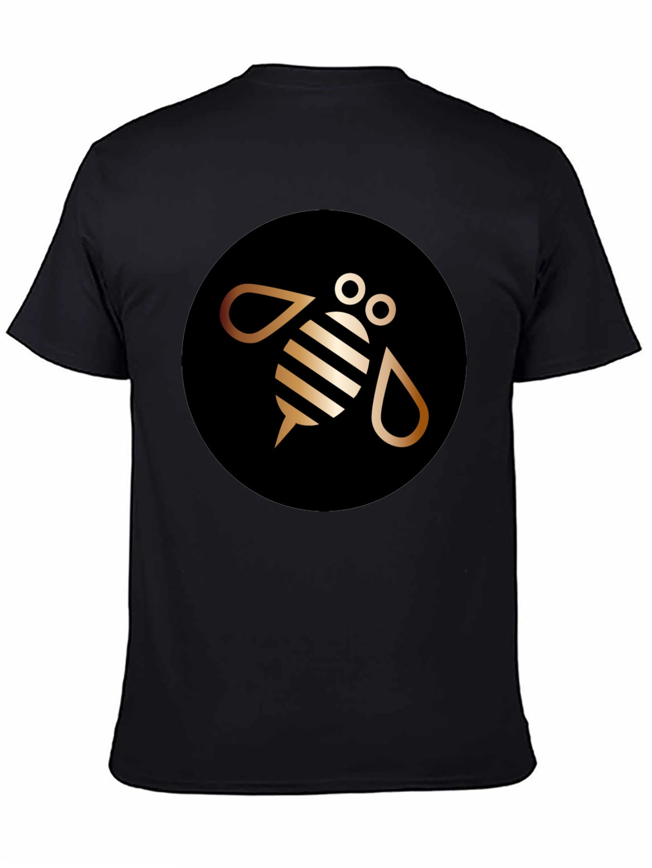 Modern Bee Graphic Tee - Black Cotton Blend