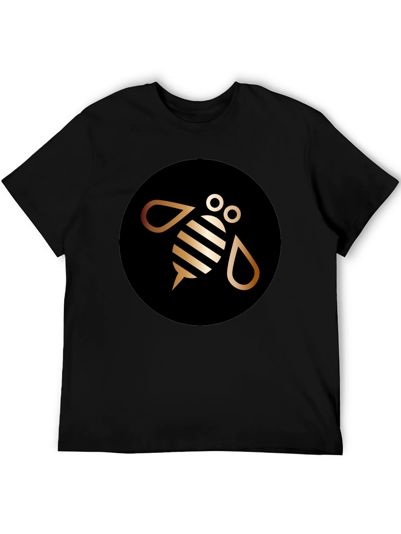 Modern Bee Graphic Tee - Black Cotton Blend