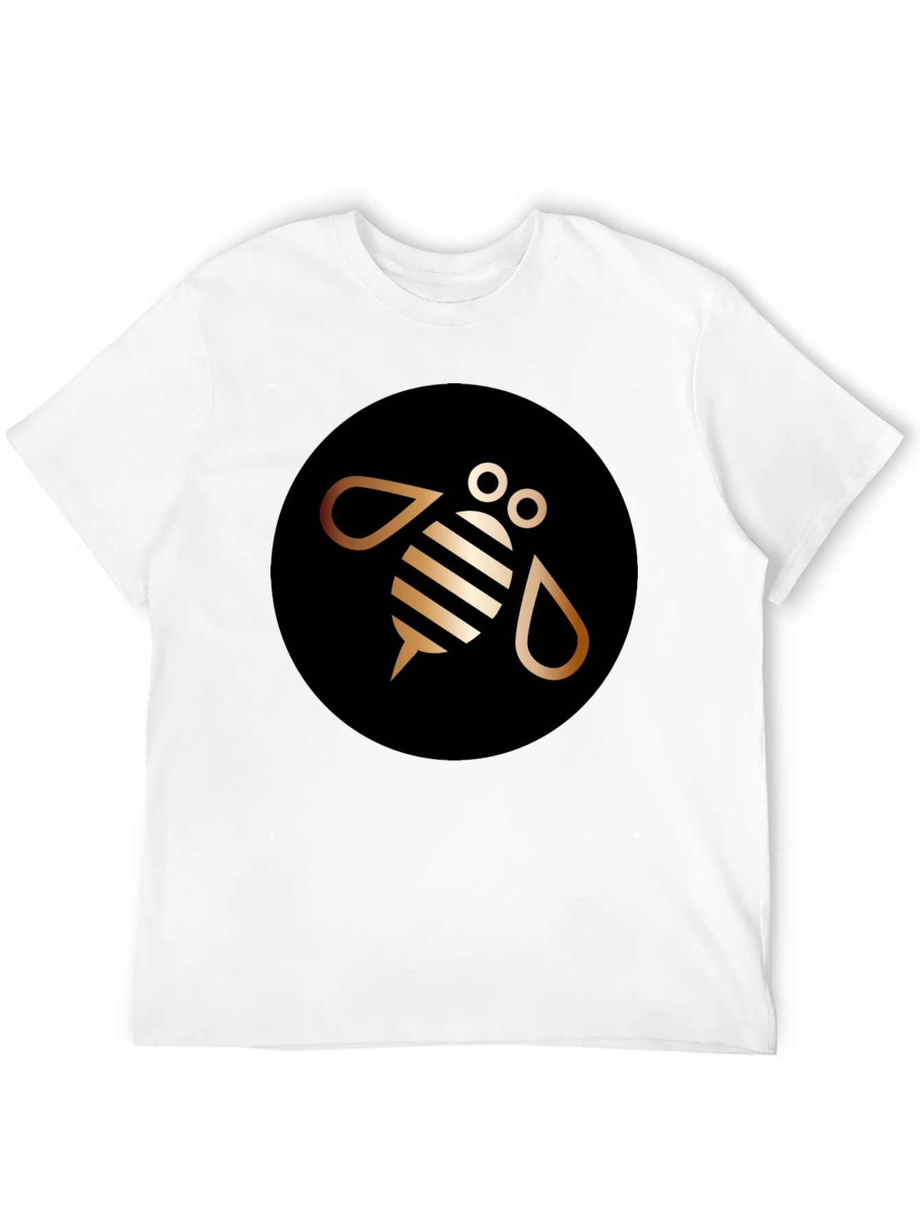 Modern Bee Graphic Tee - Black Cotton Blend