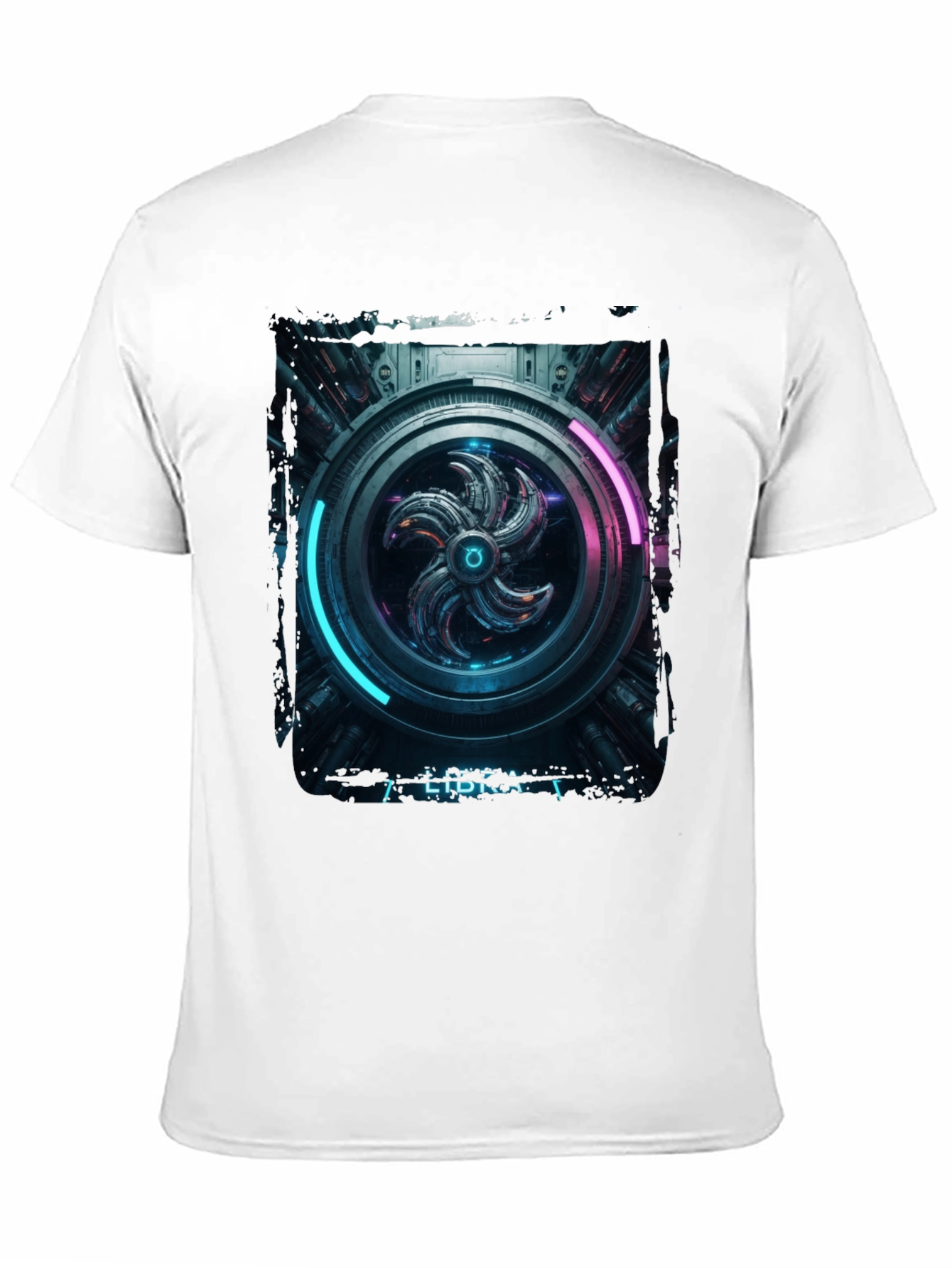 Sci-Fi Graphic Print Black T-Shirt