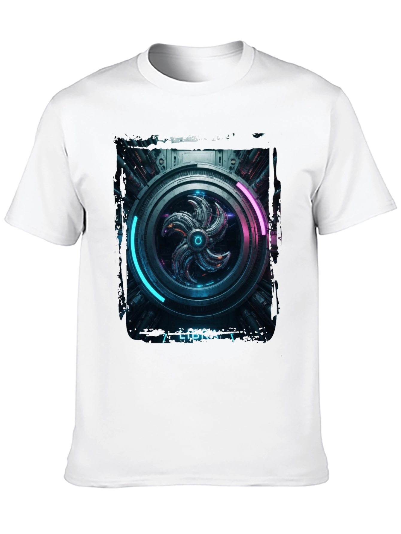 Sci-Fi Graphic Print Black T-Shirt
