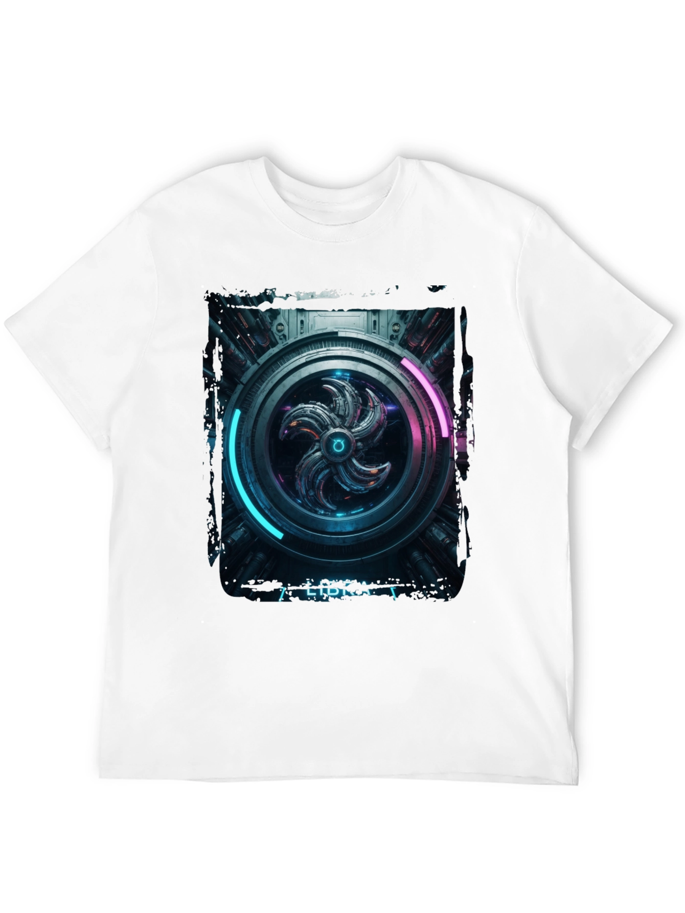Sci-Fi Graphic Print Black T-Shirt
