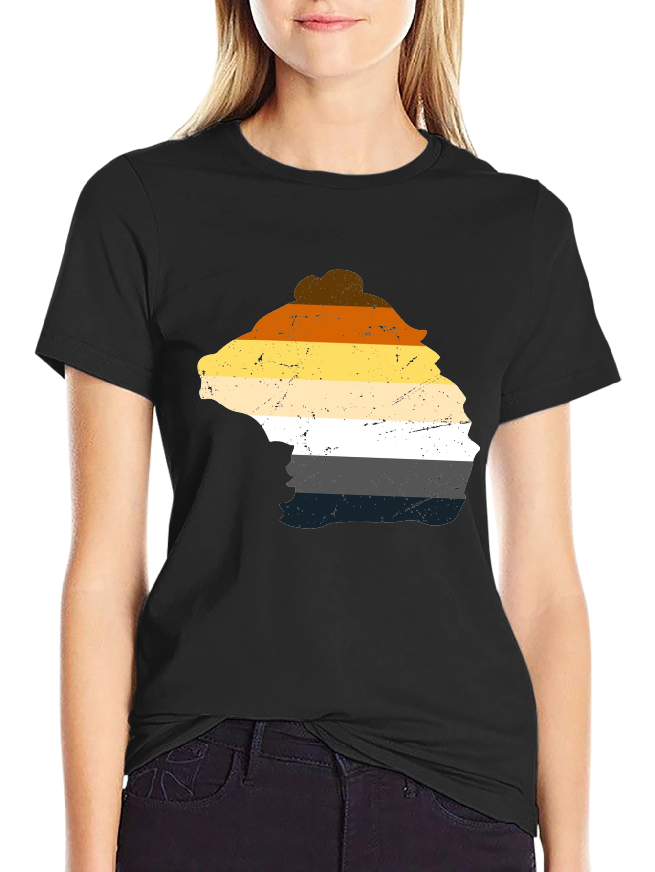 Bear Pride T-Shirt - Distressed LGBTQ+ Design