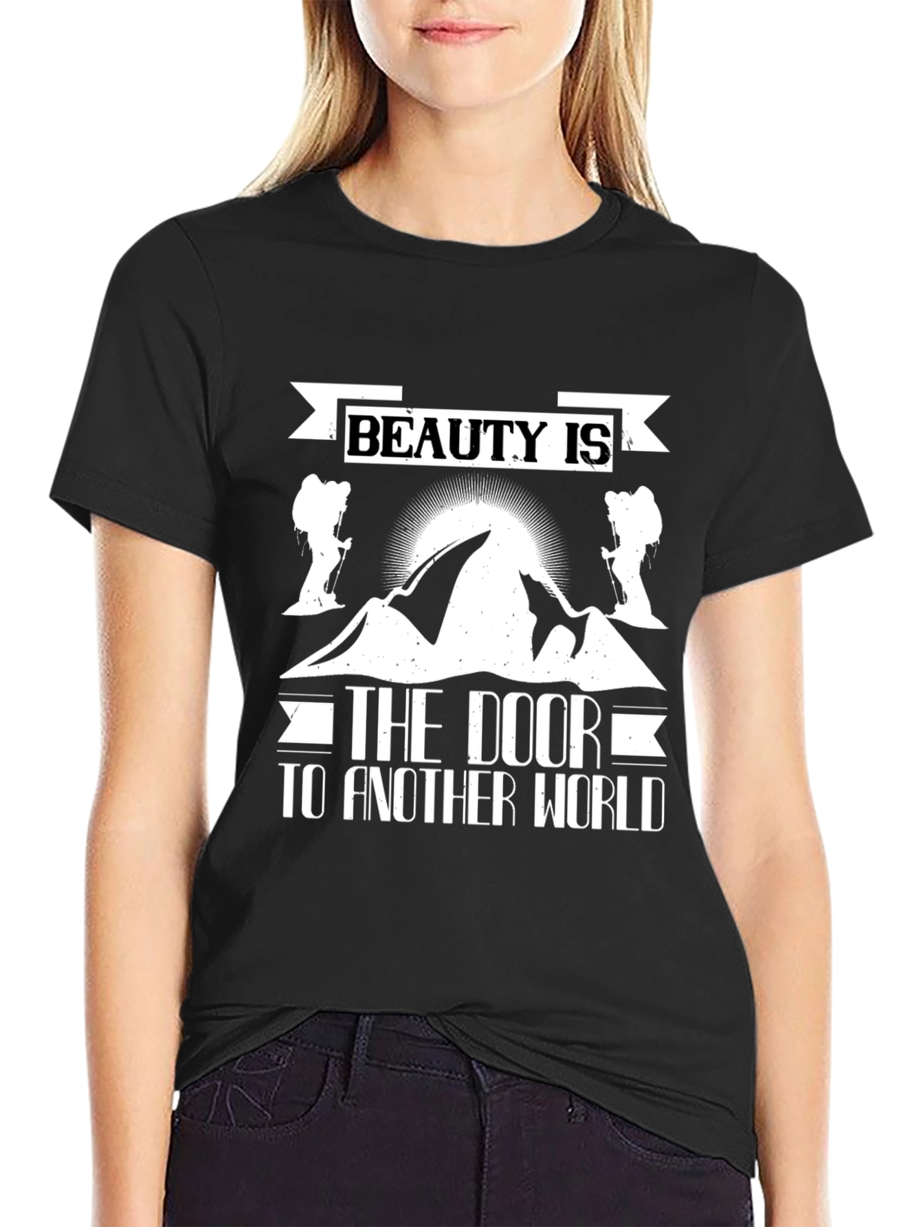 Beauty is the Door T-Shirt: Mountain Graphic Tee