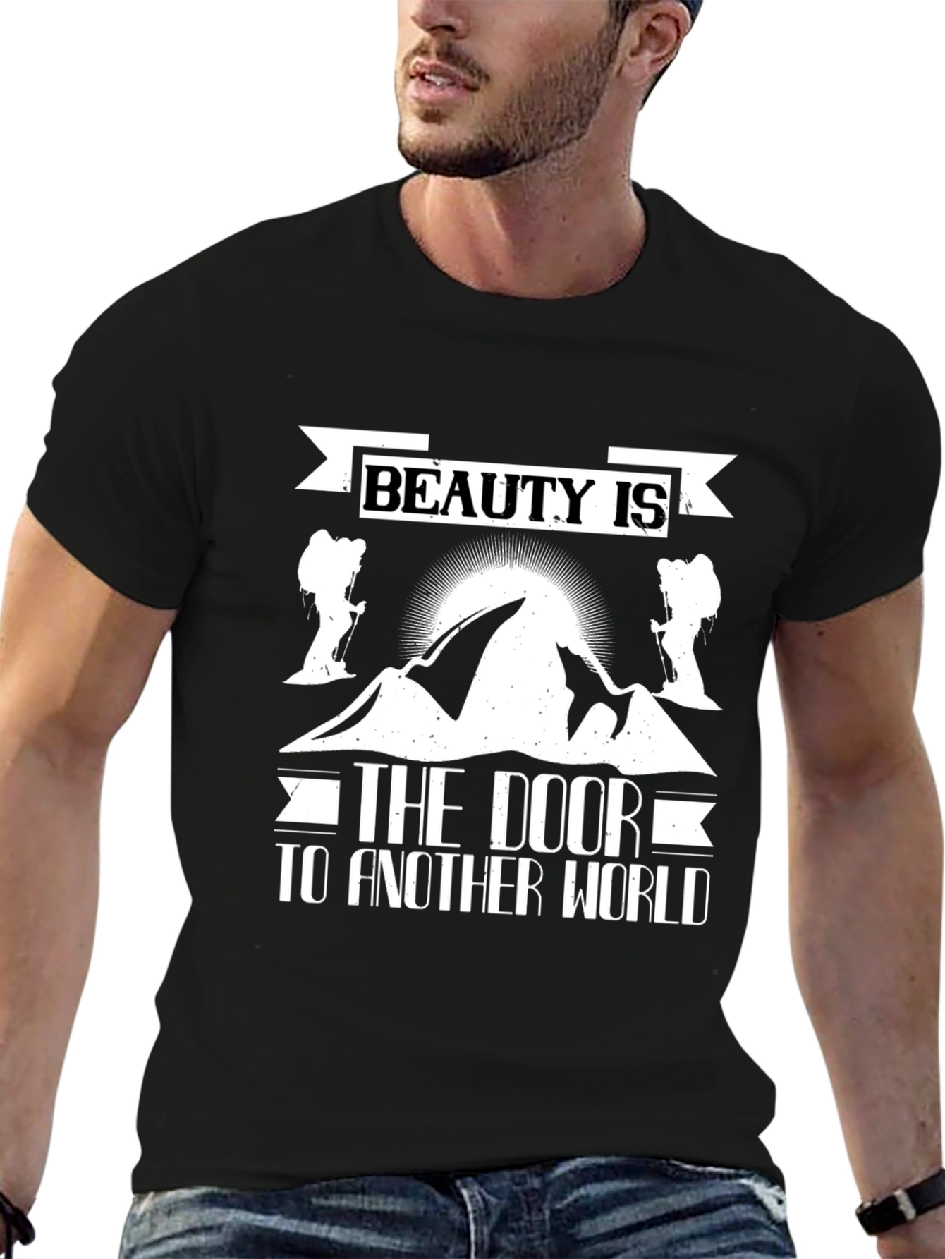 Beauty is the Door T-Shirt: Mountain Graphic Tee