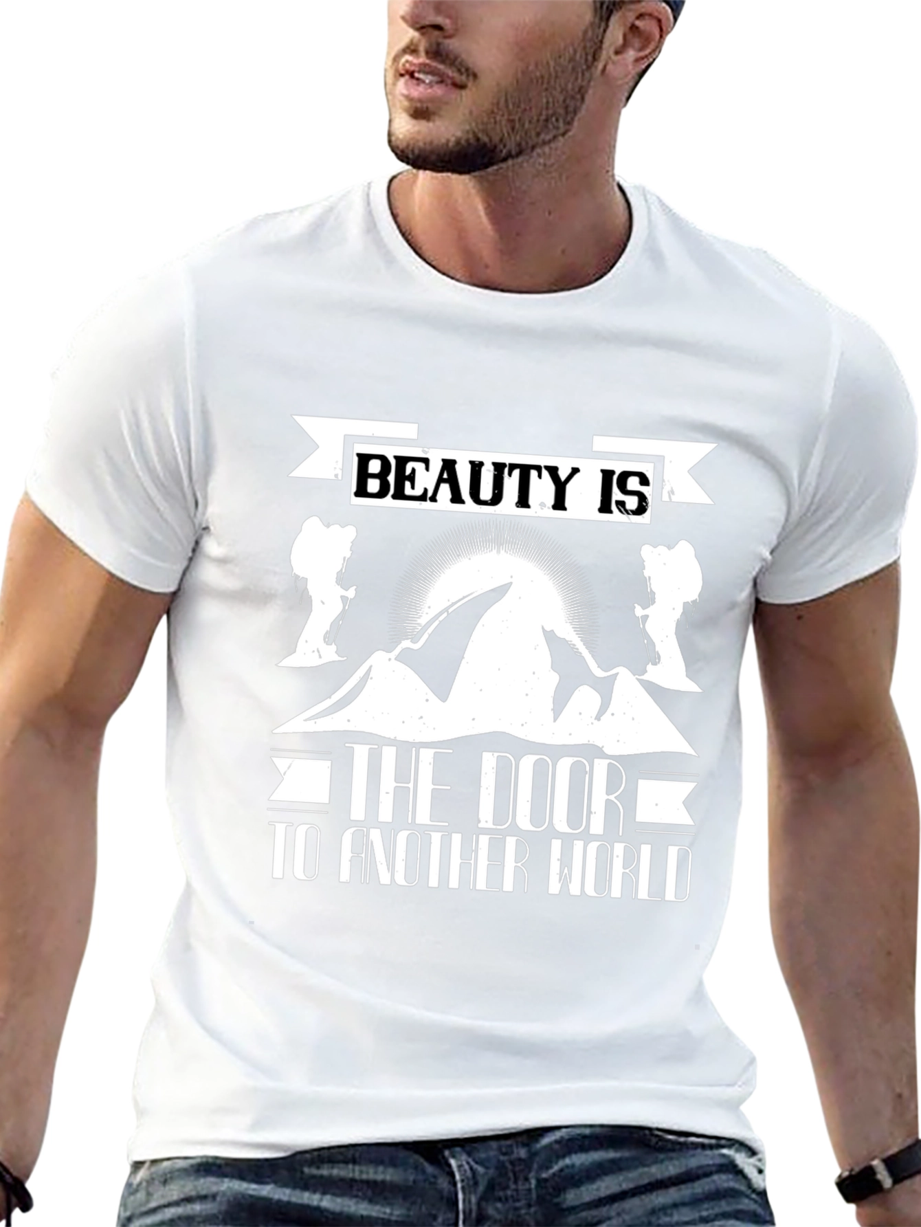 Beauty is the Door T-Shirt: Mountain Graphic Tee