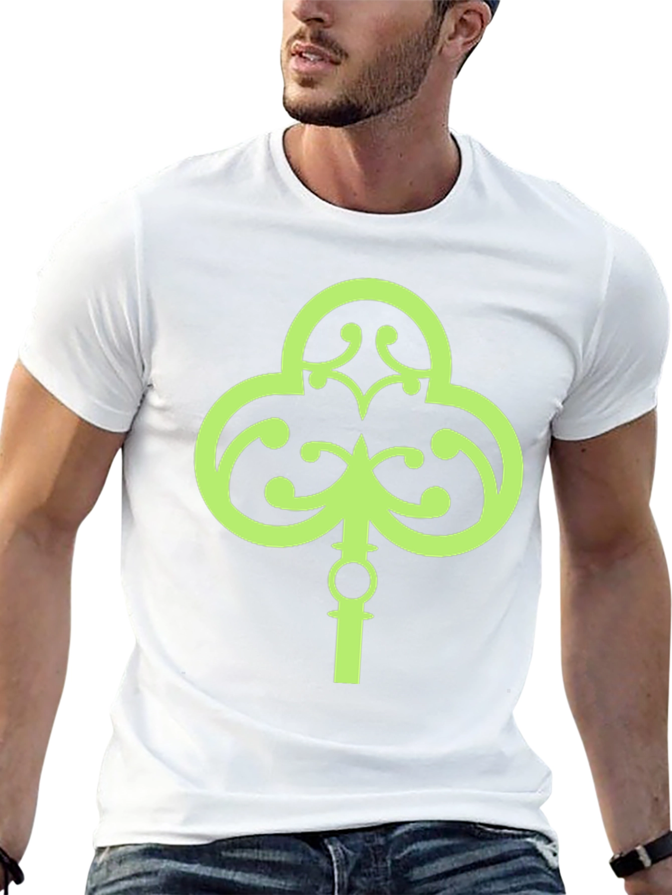 Lucky Green Shamrock Key T-Shirt