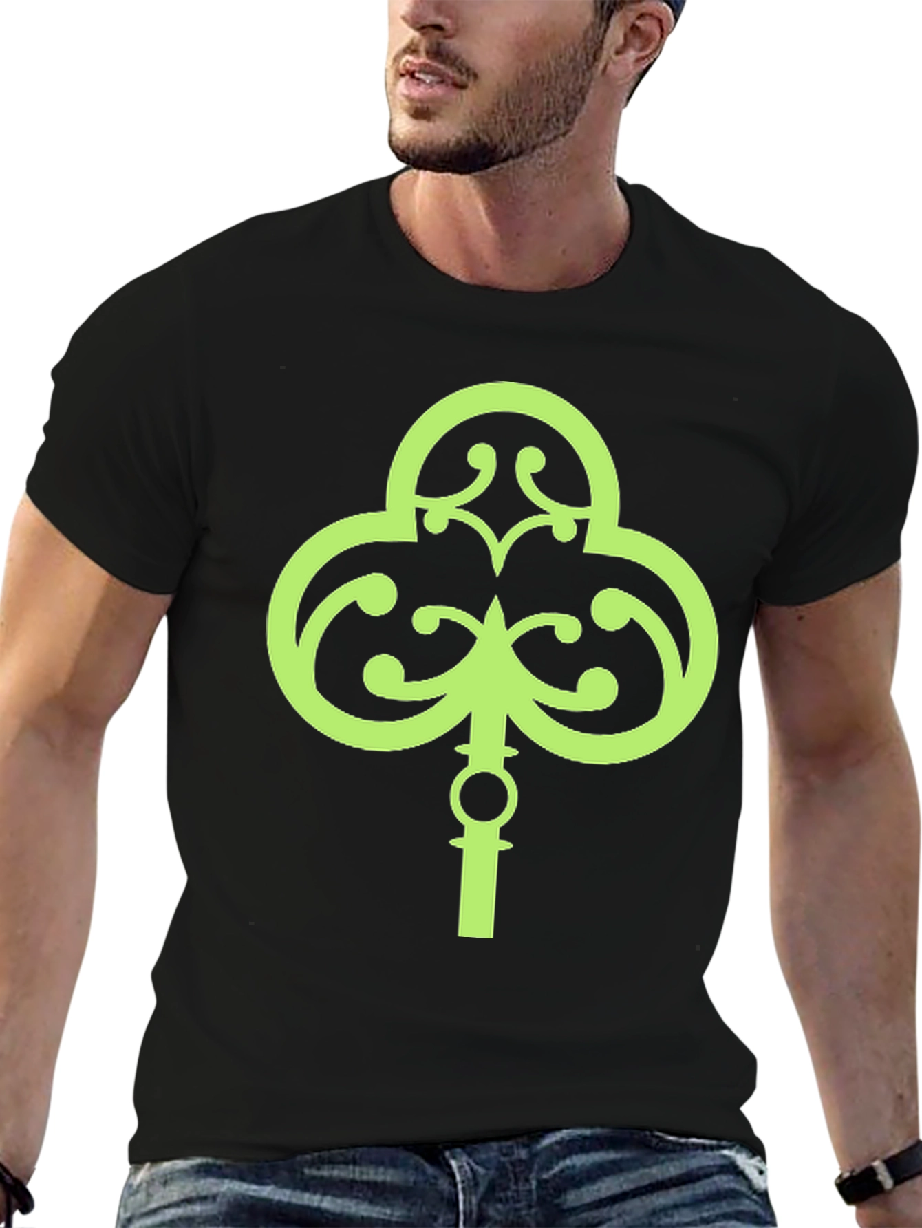 Lucky Green Shamrock Key T-Shirt