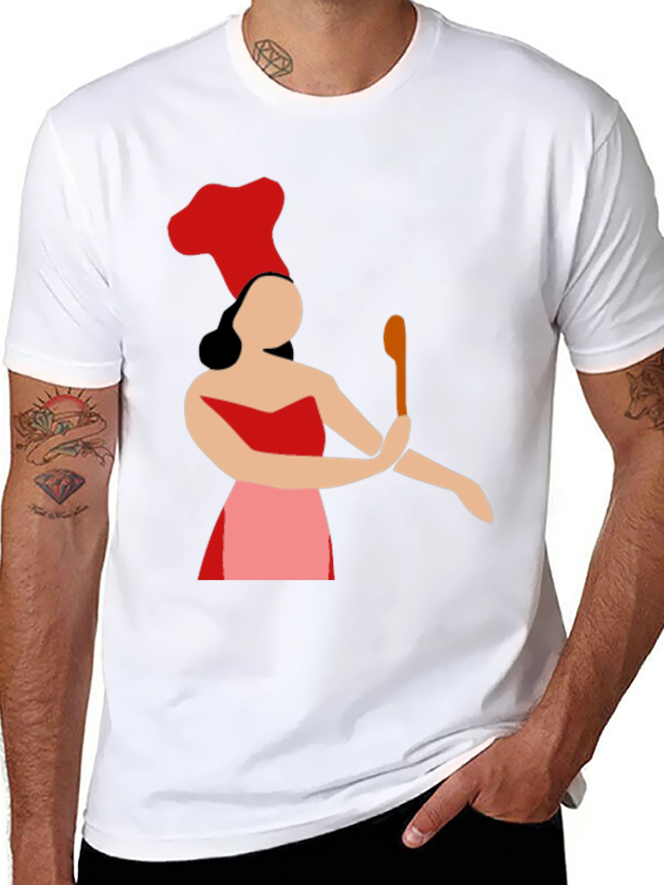 Chef Woman Graphic Tee - Novelty Cook T-Shirt