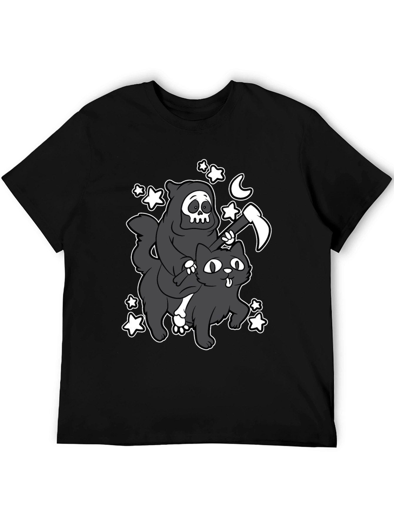 Grim Reaper Cat Ride T-Shirt