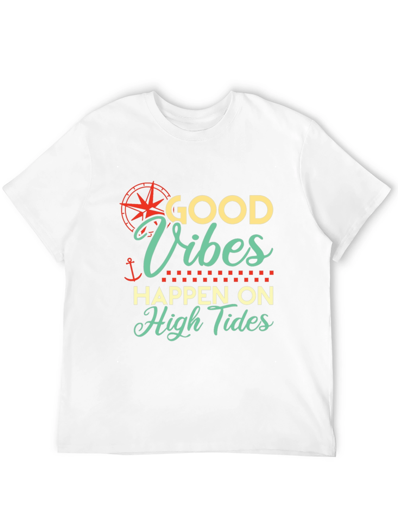 Good Vibes Happen On High Tides Graphic T-Shirt