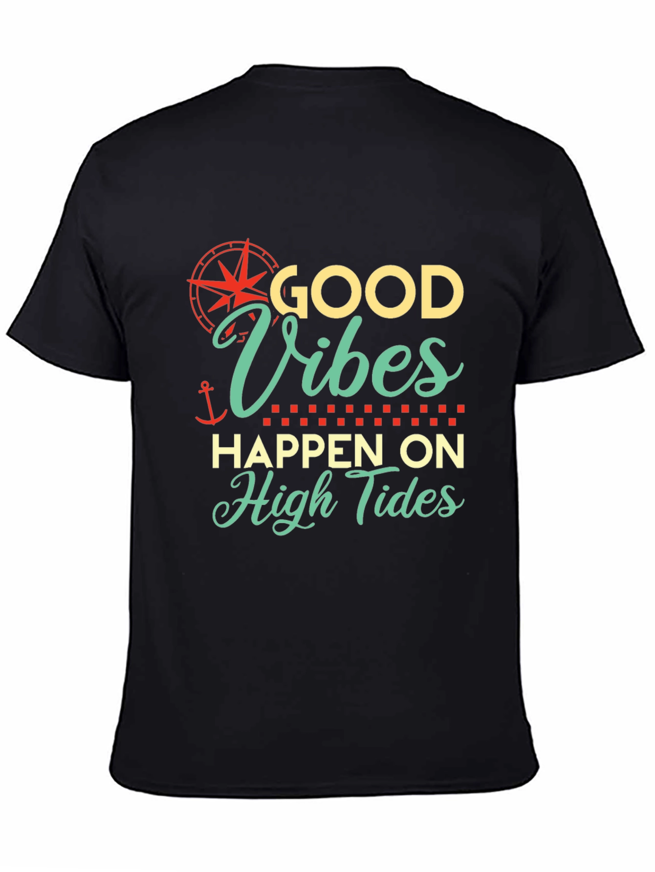 Good Vibes Happen On High Tides Graphic T-Shirt