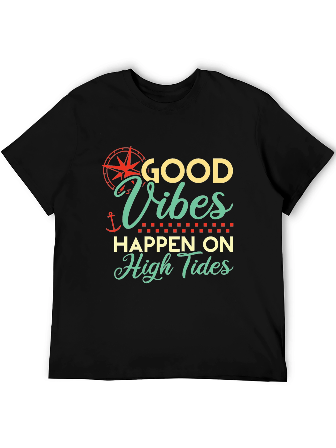 Good Vibes Happen On High Tides Graphic T-Shirt