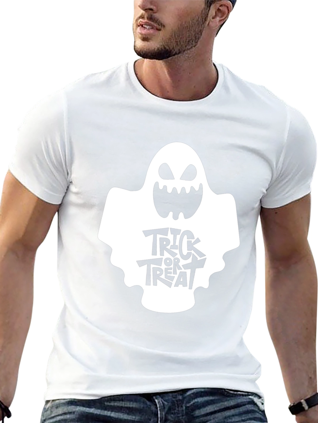 Spooky Ghost Trick or Treat Halloween T-Shirt