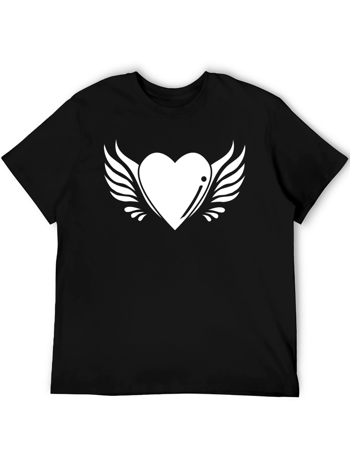 Winged Heart Graphic Tee - Black