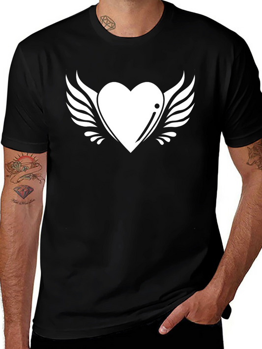 Winged Heart Graphic Tee - Black