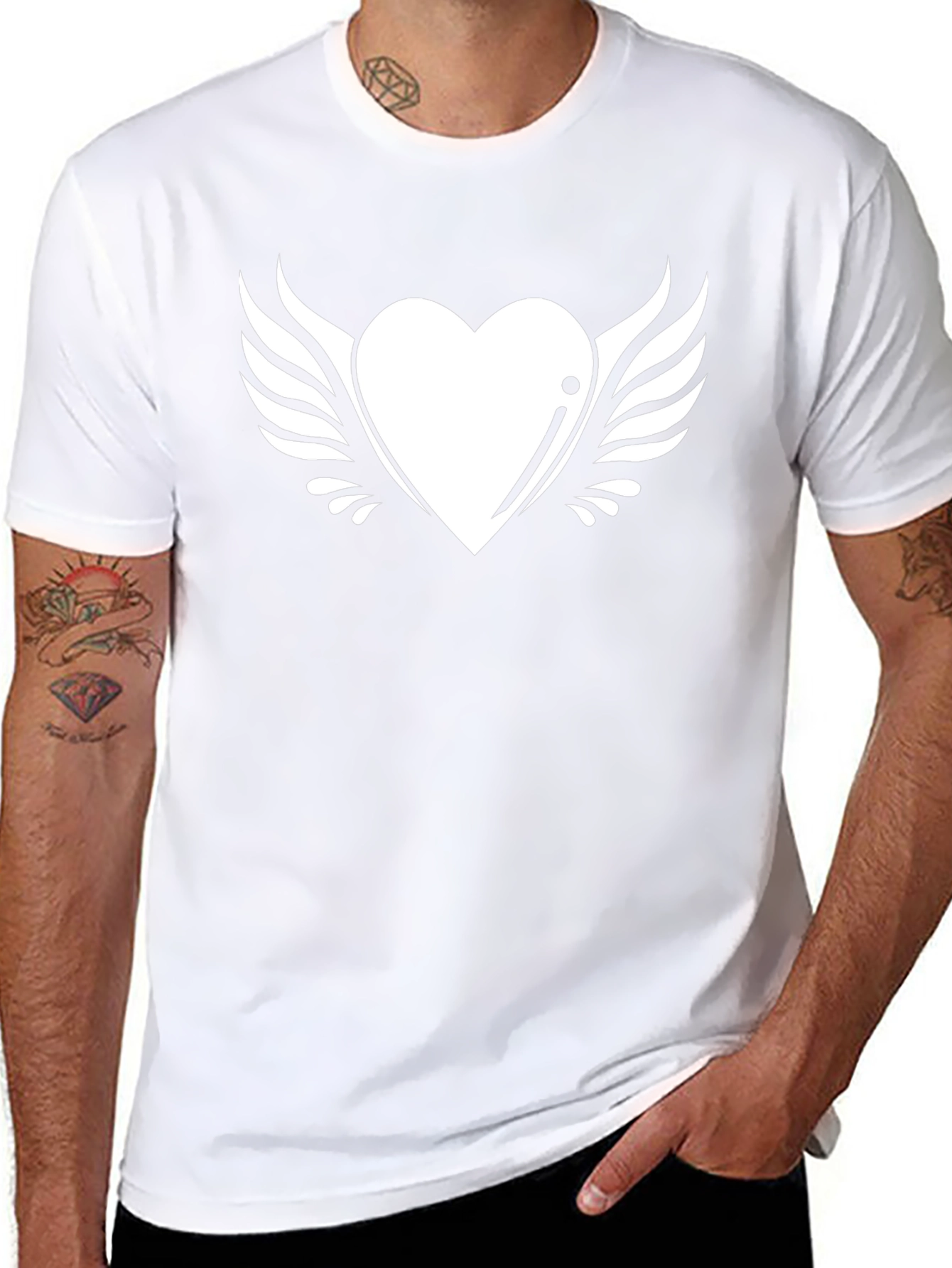 Winged Heart Graphic Tee - Black
