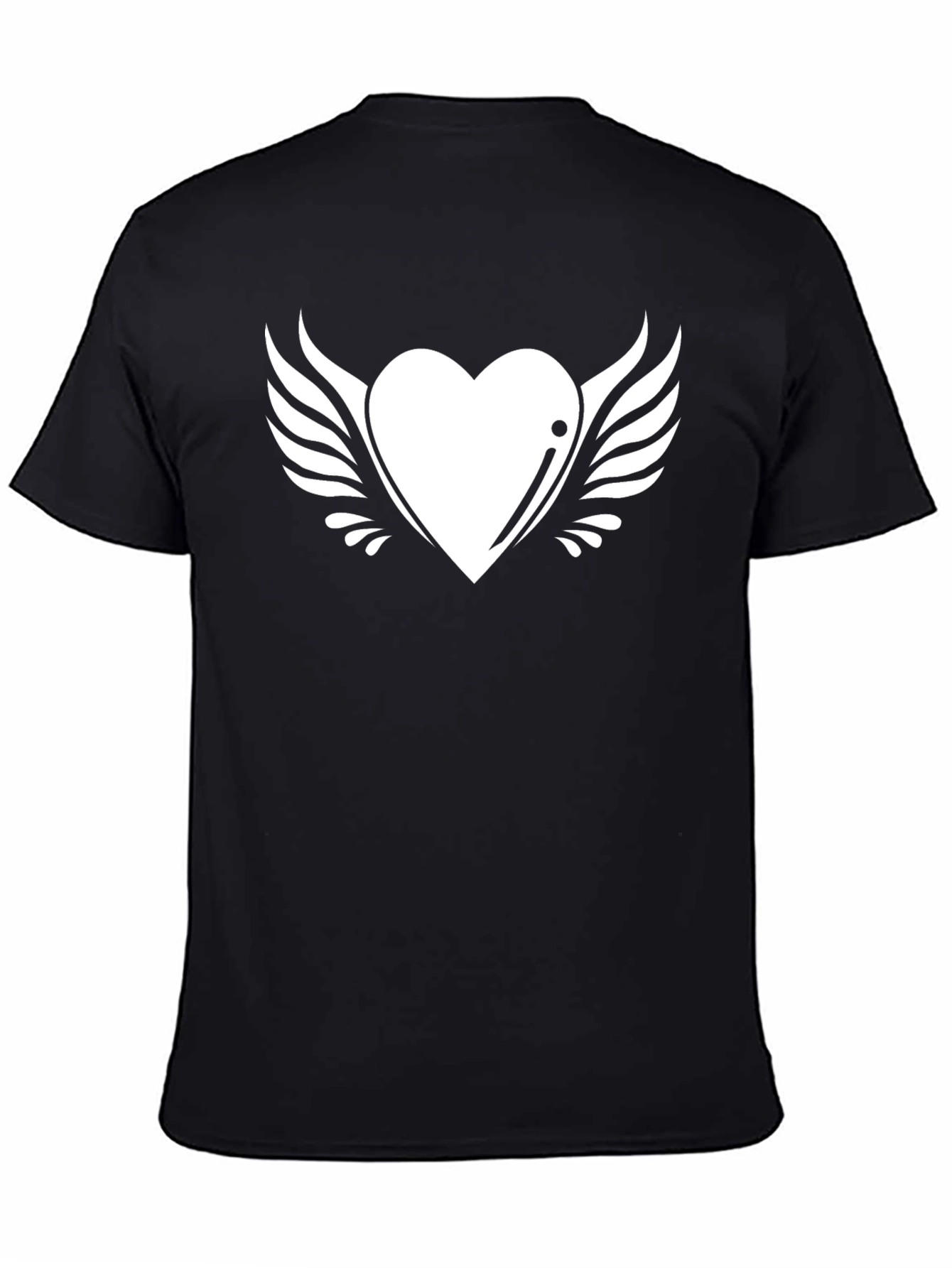 Winged Heart Graphic Tee - Black