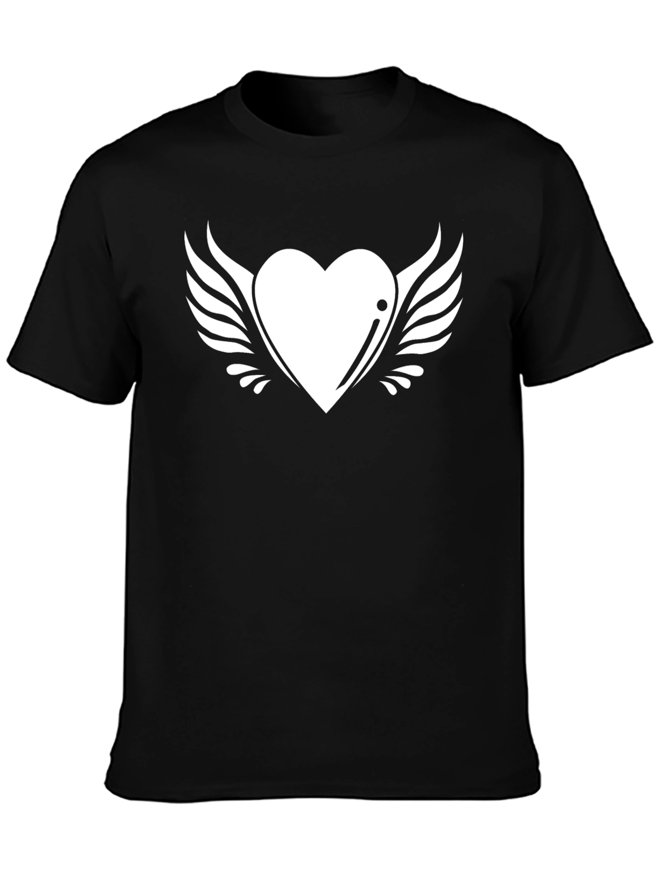 Winged Heart Graphic Tee - Black