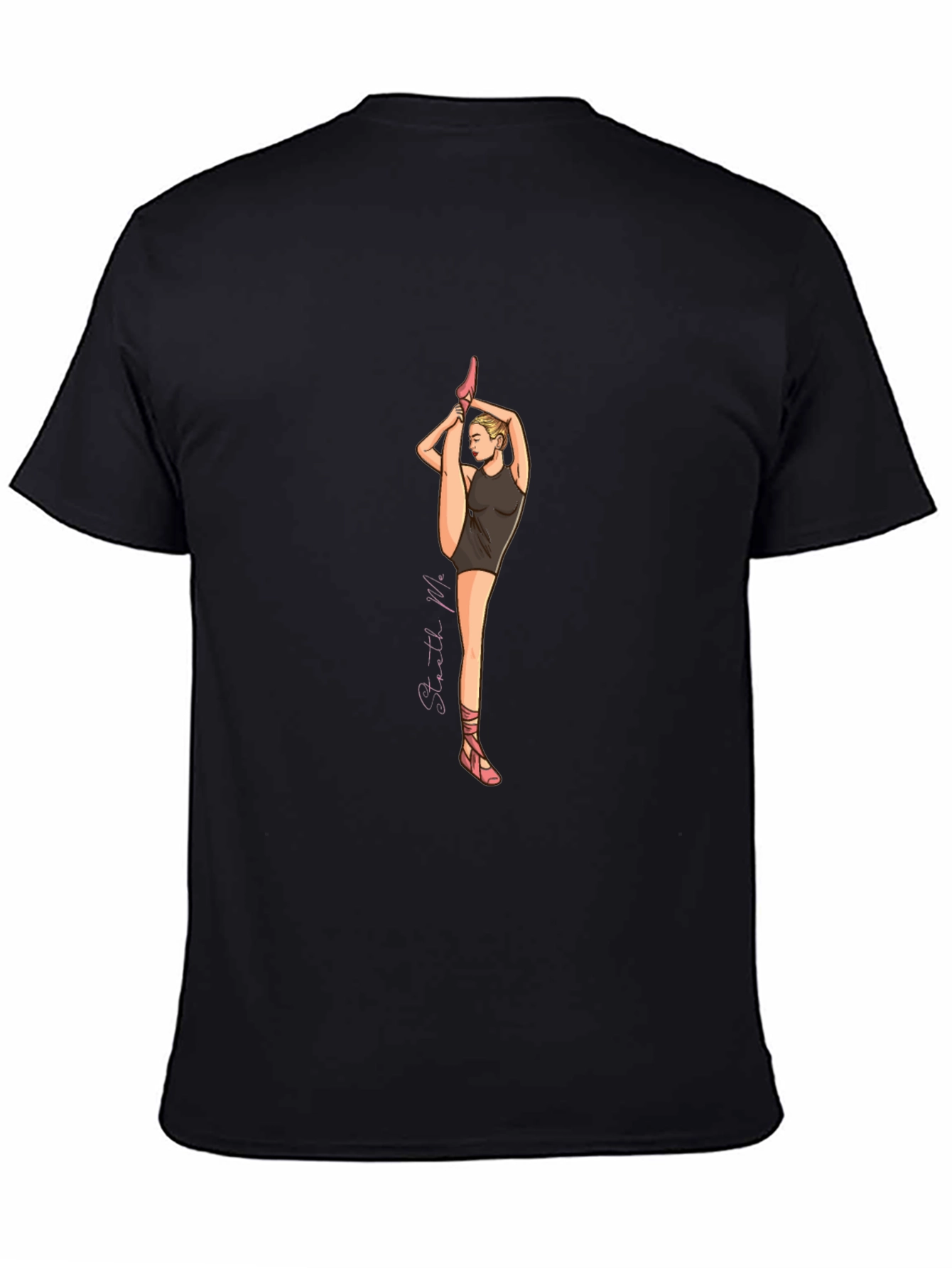 Ballerina Graphic Tee - Black Cotton Blend