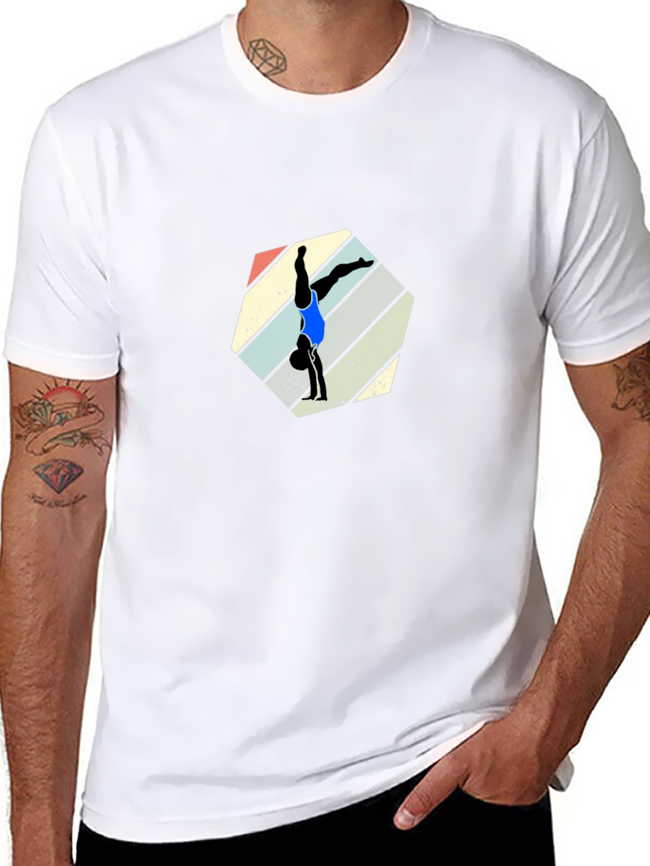 Retro Handstand T-Shirt - Unique Gymnastics Design