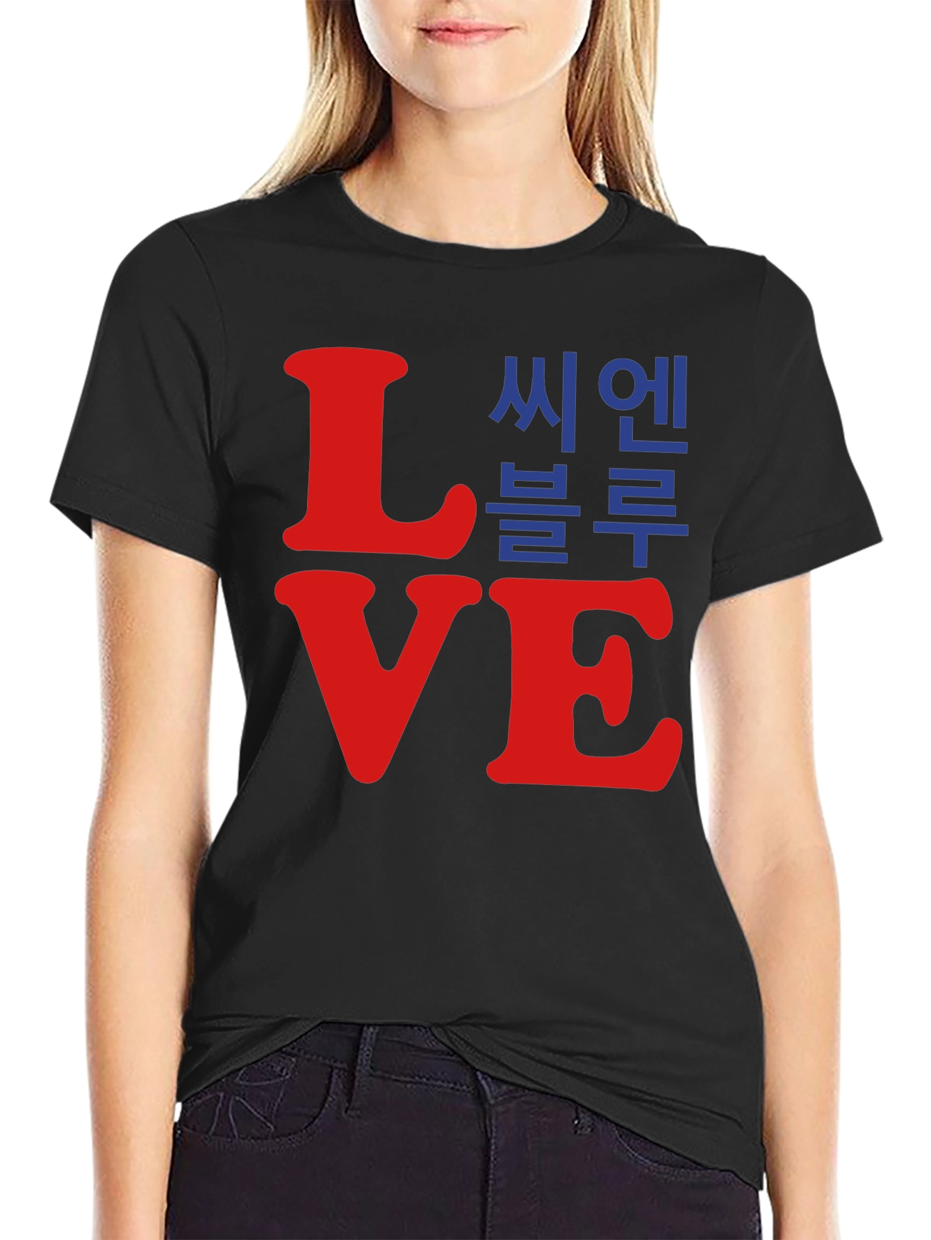 Love CNBLUE Red and Blue T-Shirt