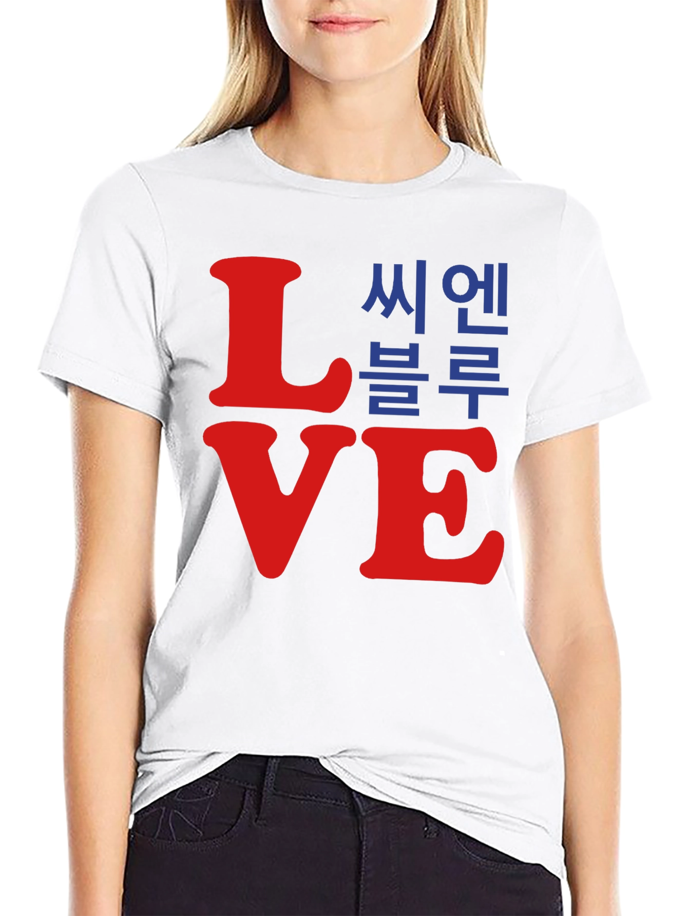 Love CNBLUE Red and Blue T-Shirt