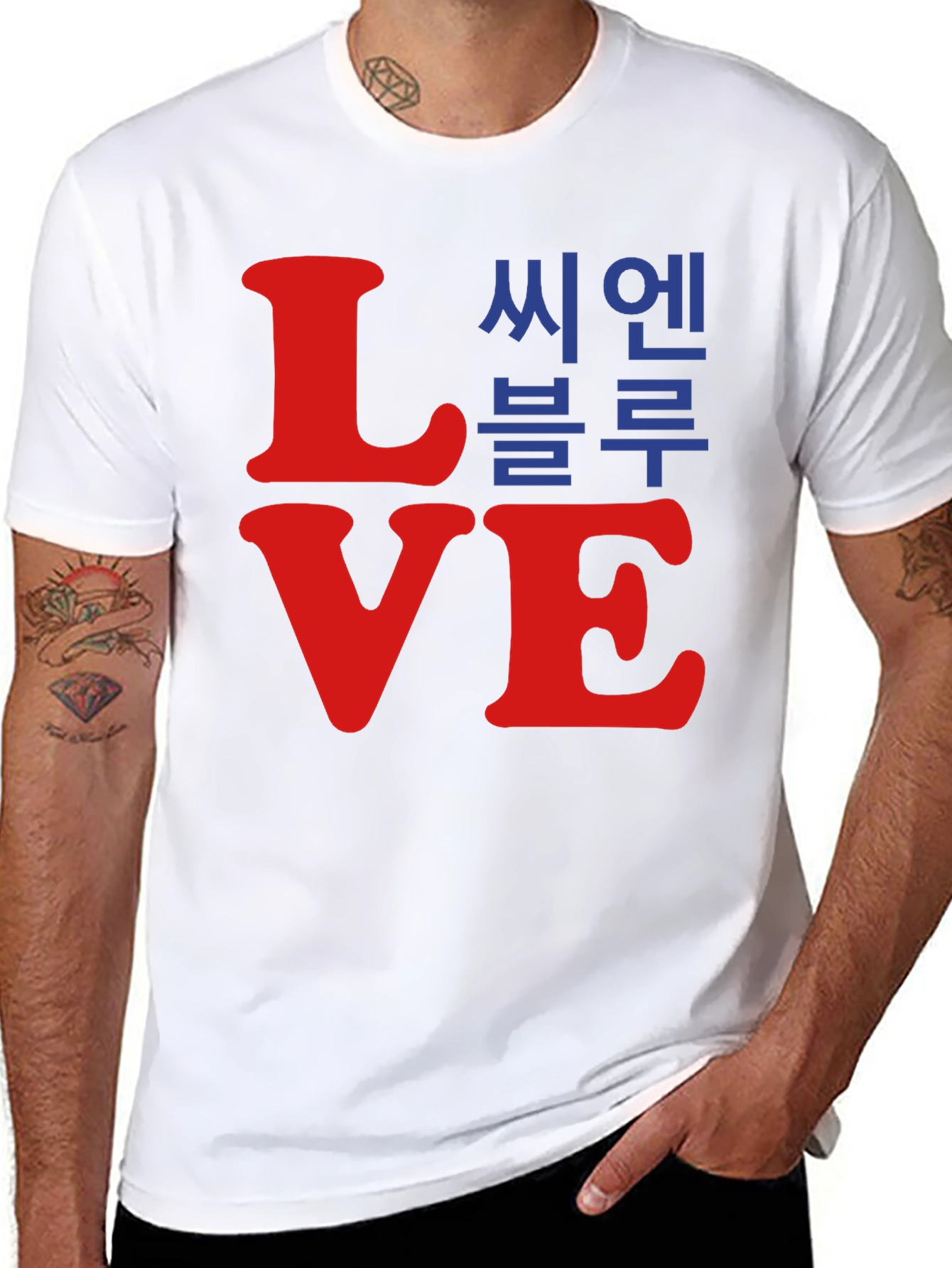 Love CNBLUE Red and Blue T-Shirt