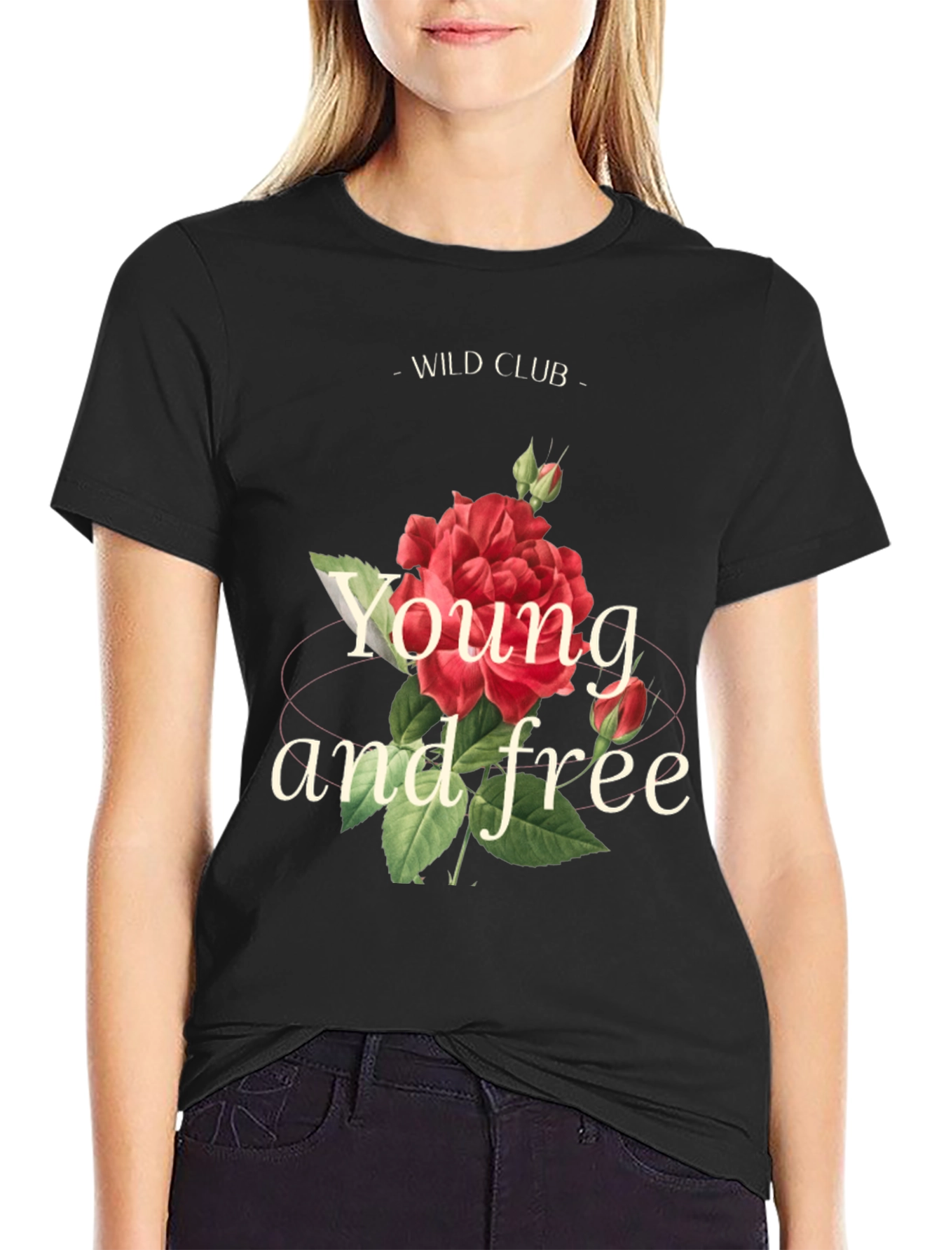 Wild Club Rose Graphic Tee - Young and Free