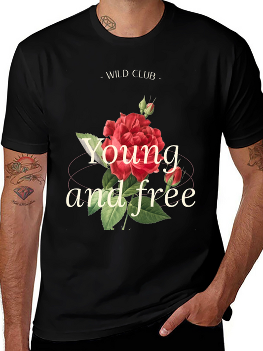 Wild Club Rose Graphic Tee - Young and Free