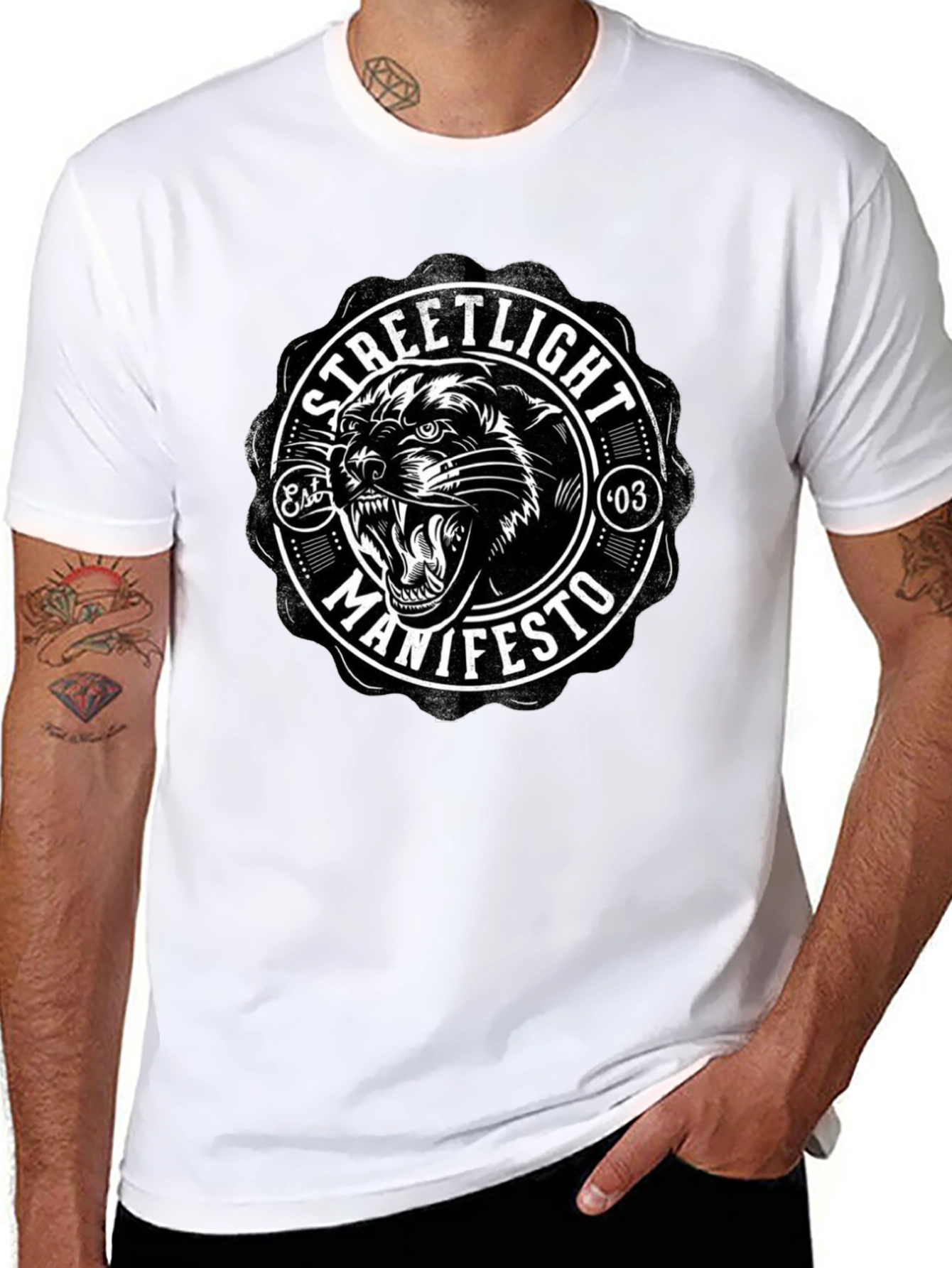 Streetlight Manifesto Panther Black T-Shirt