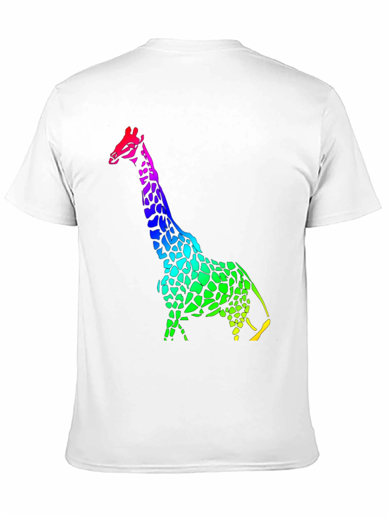 Rainbow Giraffe Black T-Shirt