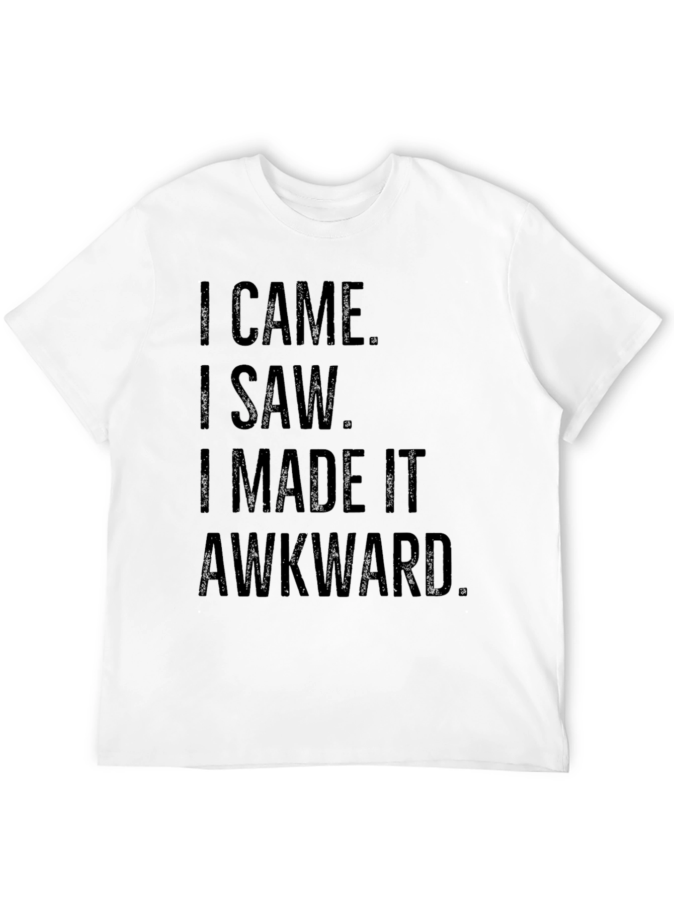 Funny Awkward Statement Black Graphic T-Shirt