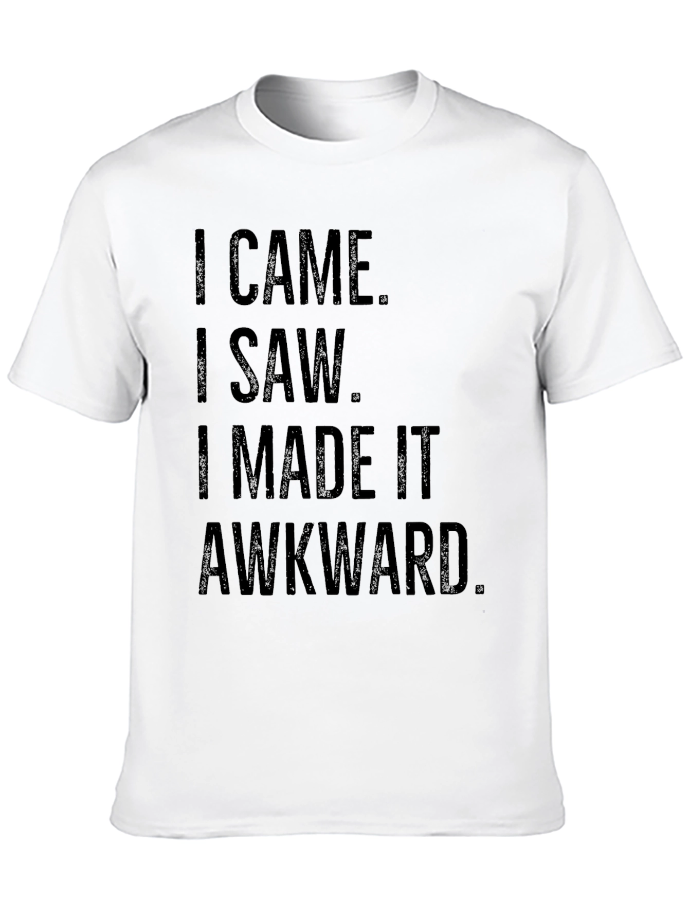 Funny Awkward Statement Black Graphic T-Shirt