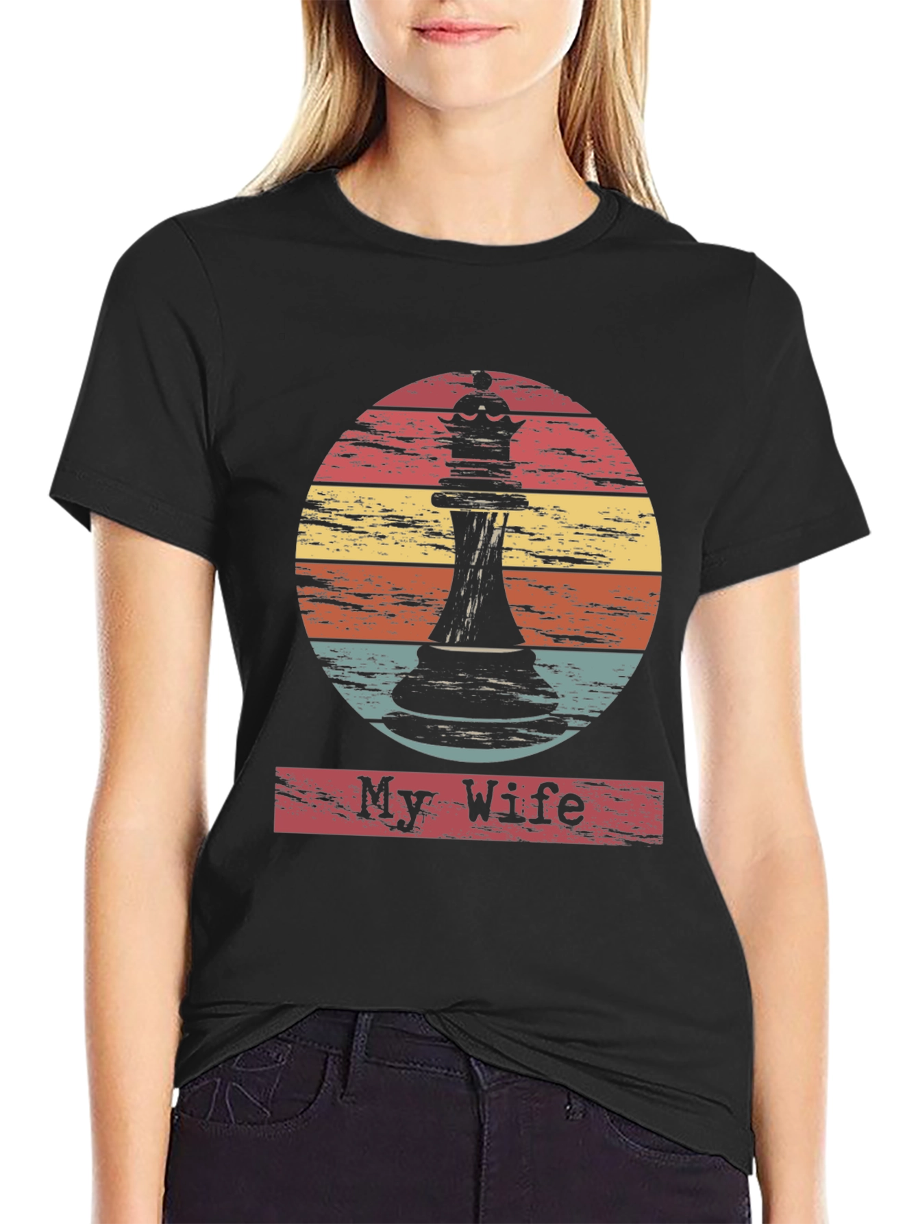 My Wife Chess Piece Graphic Tee - Retro Style