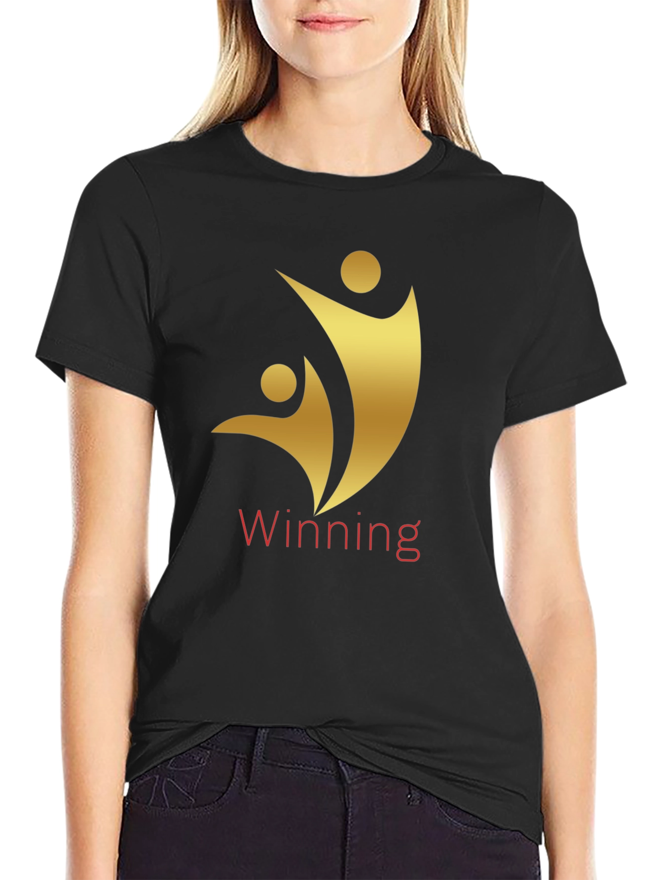 Winning Graphic Tee - Gold on Black