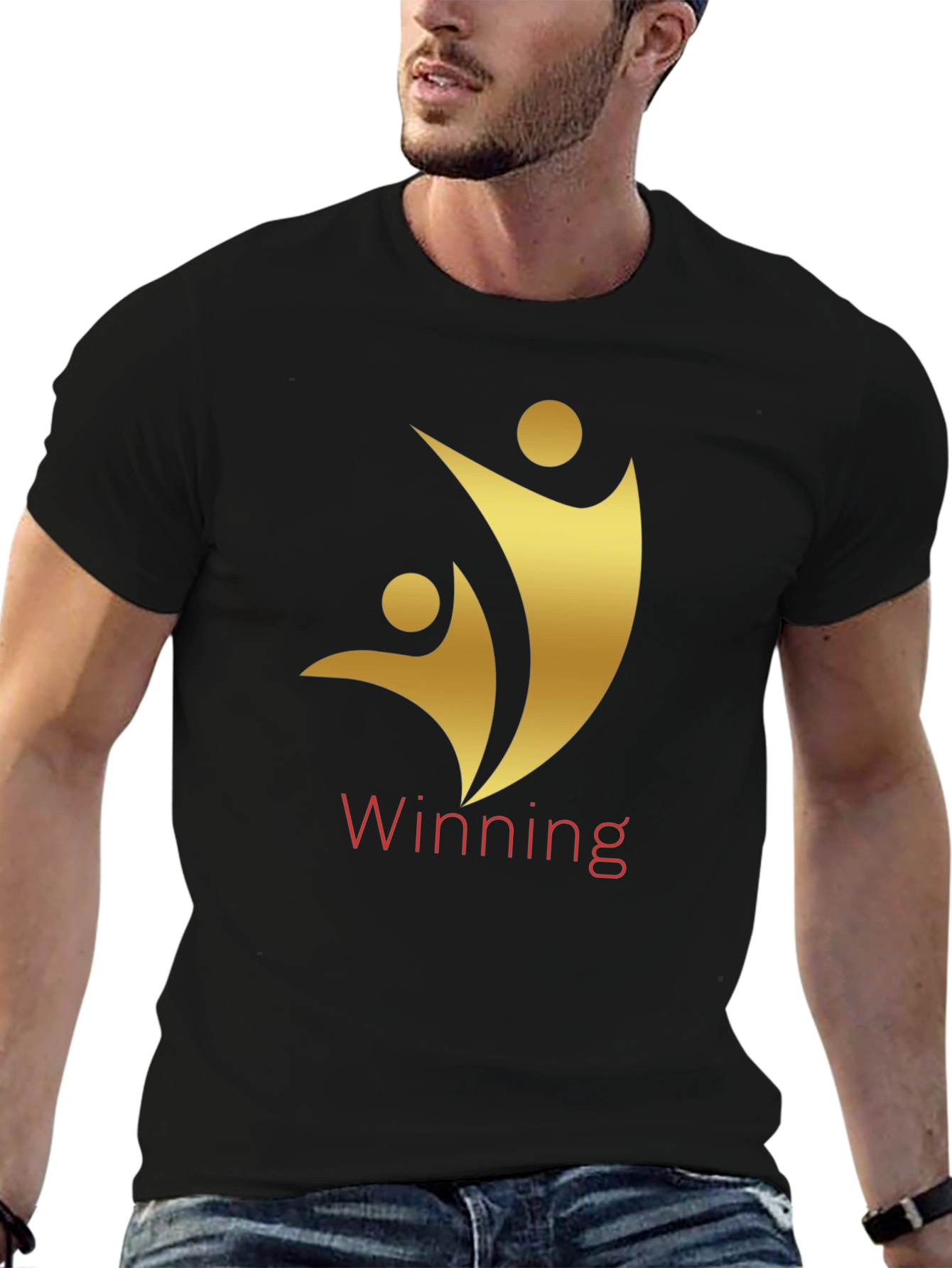 Winning Graphic Tee - Gold on Black