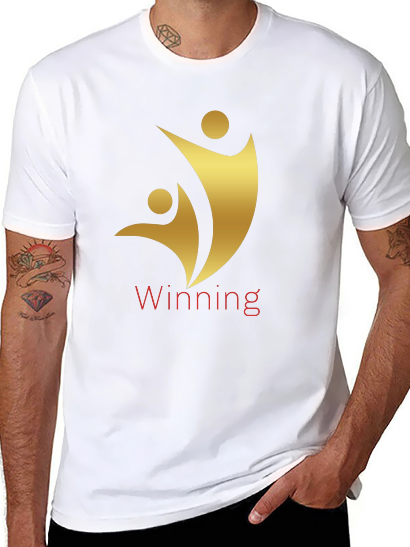 Winning Graphic Tee - Gold on Black