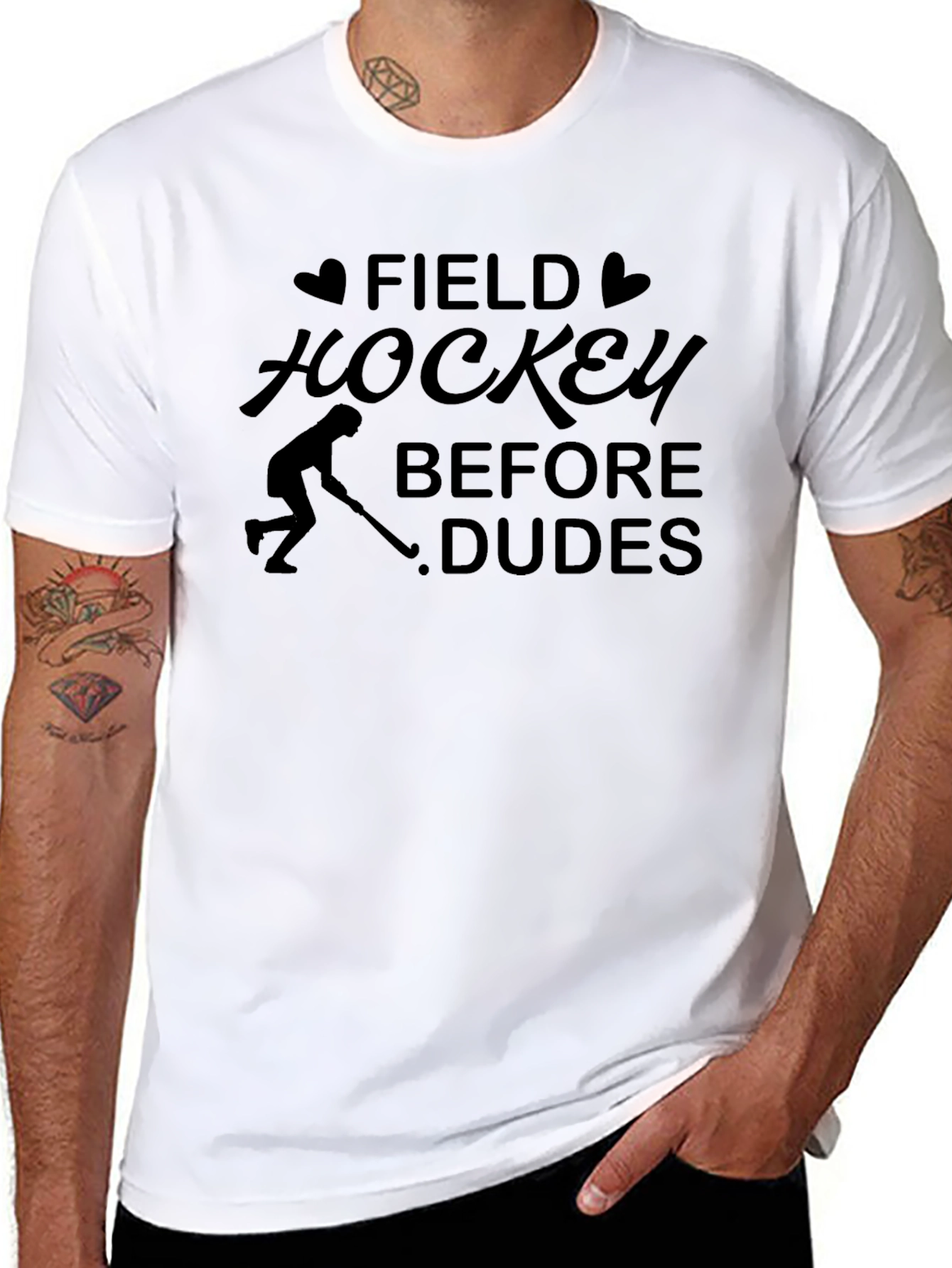 Field Hockey Before Dudes T-Shirt