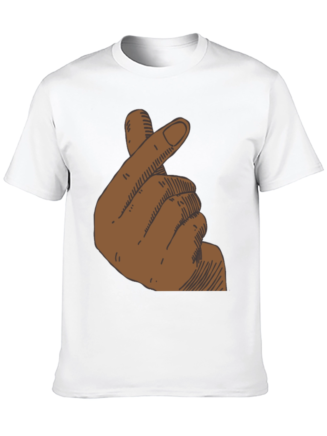 Finger Heart Graphic T-Shirt - Black